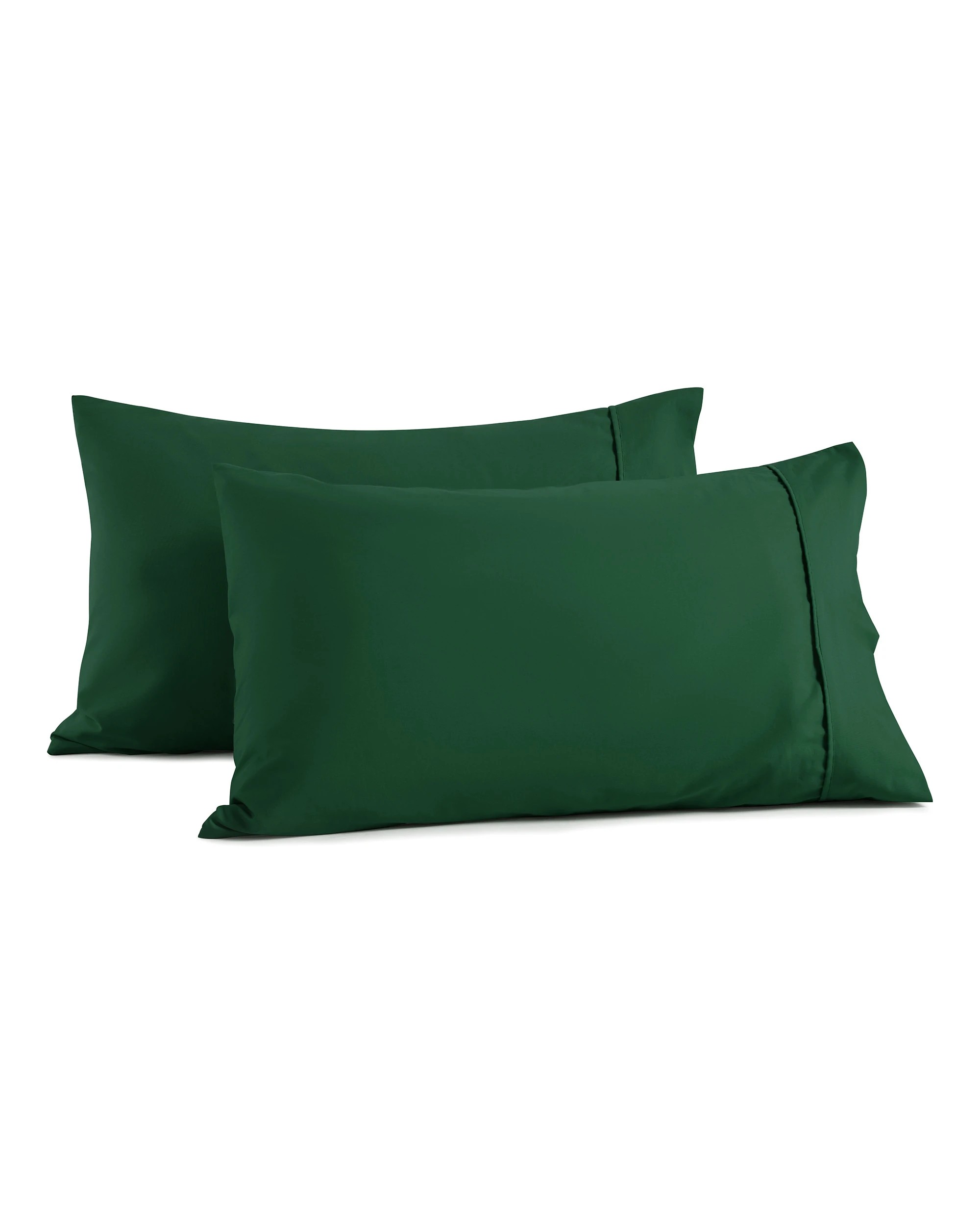 4 Dreamaker 250TC Cotton & Recycled Polyester Blend Standard Pillowcase Twin Pack - Hunter Green, 4 of 5