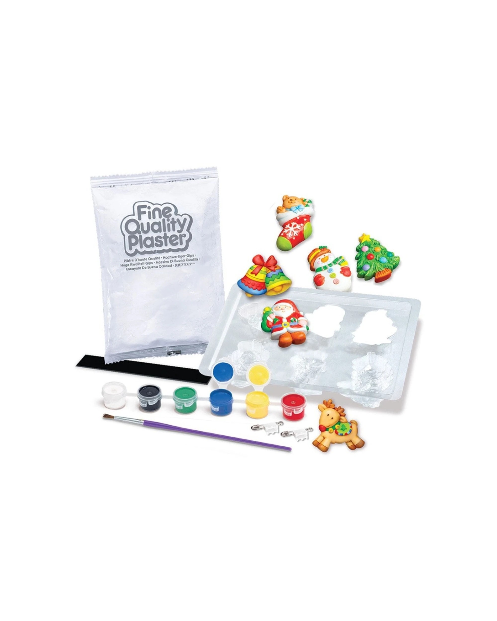 2 4M Mould & Paint Christmas Craft Kit Festive Magnets Kids Toy - Multi, 2 of 3