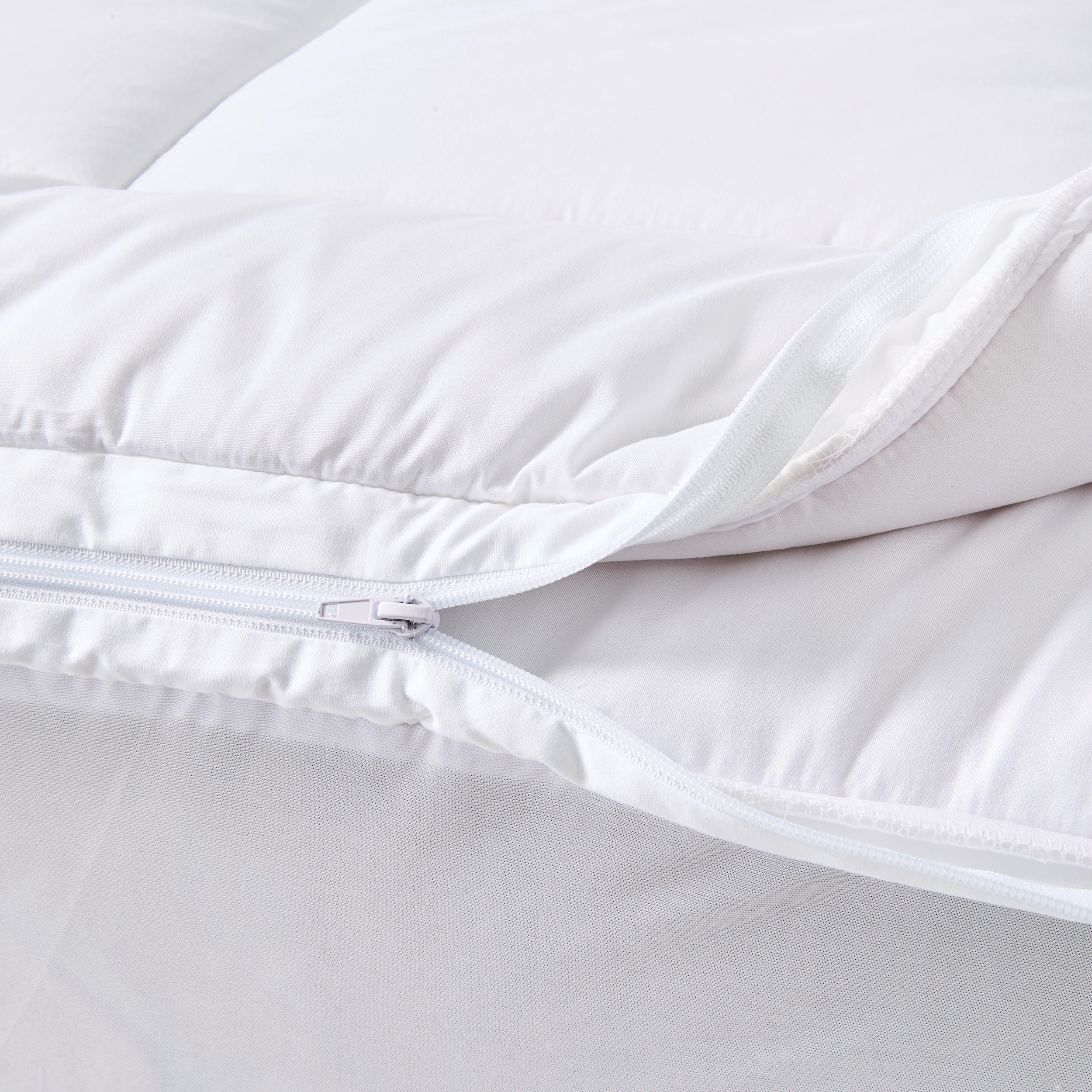 5 Washable Dual Layer Mattress Topper - Queen Bed, White, 5 of 6