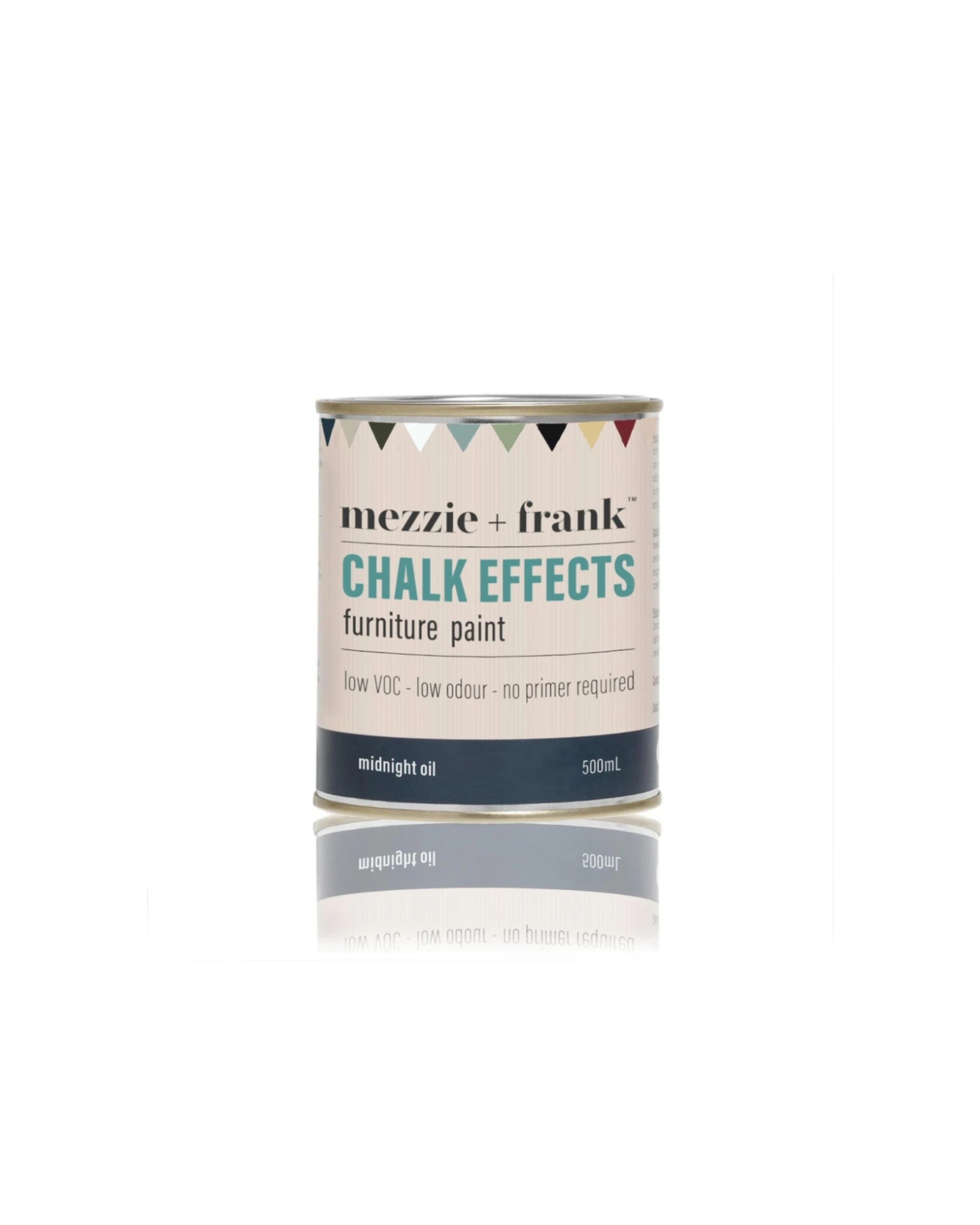 2 Mezzie+Frank Chalk Effect 0.5L Interior Water Based Furniture Paint Midnight Oil - Black, 2 of 6