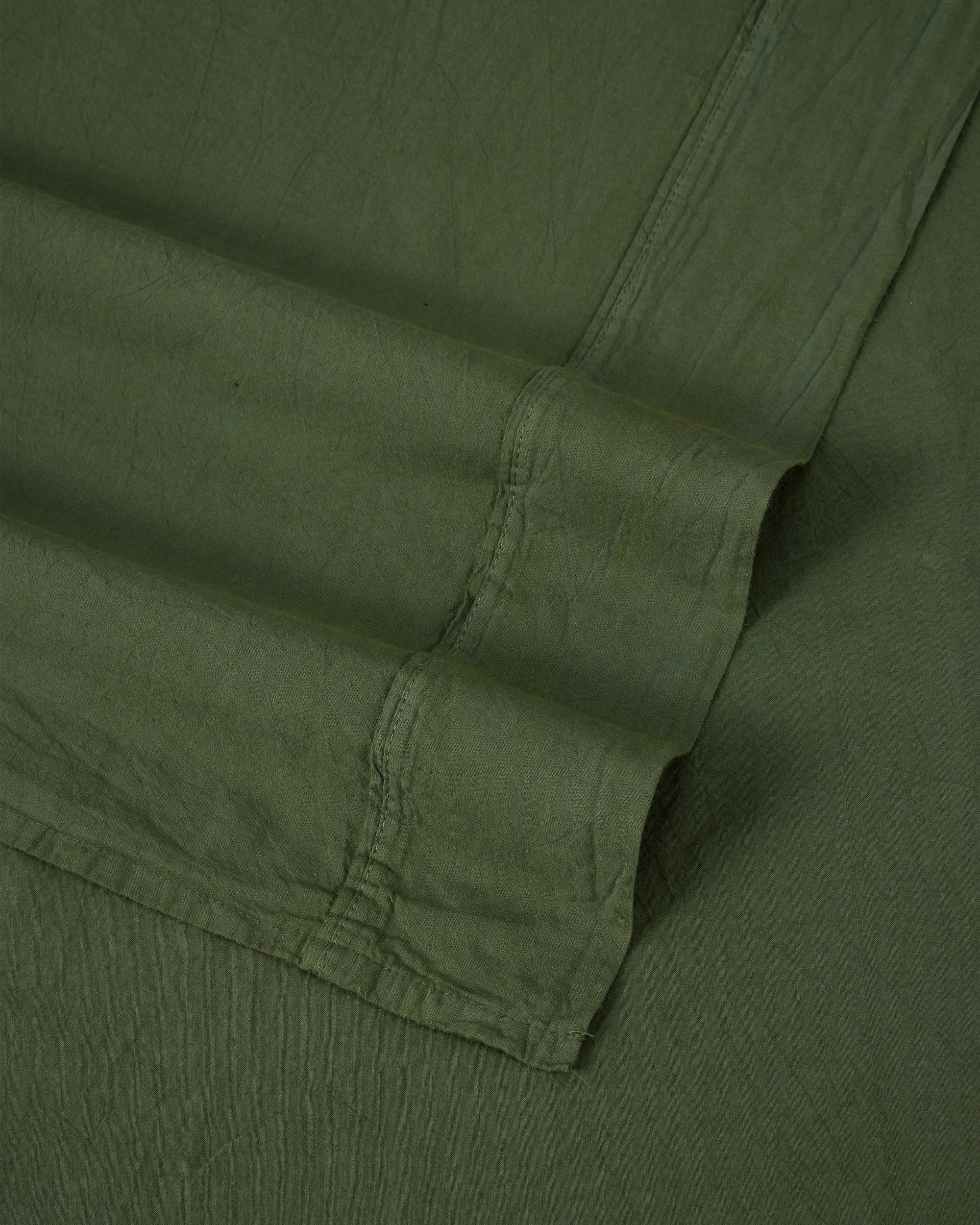 4 Stonewashed Cotton Sheet Set - King Bed, Green, 4 of 5