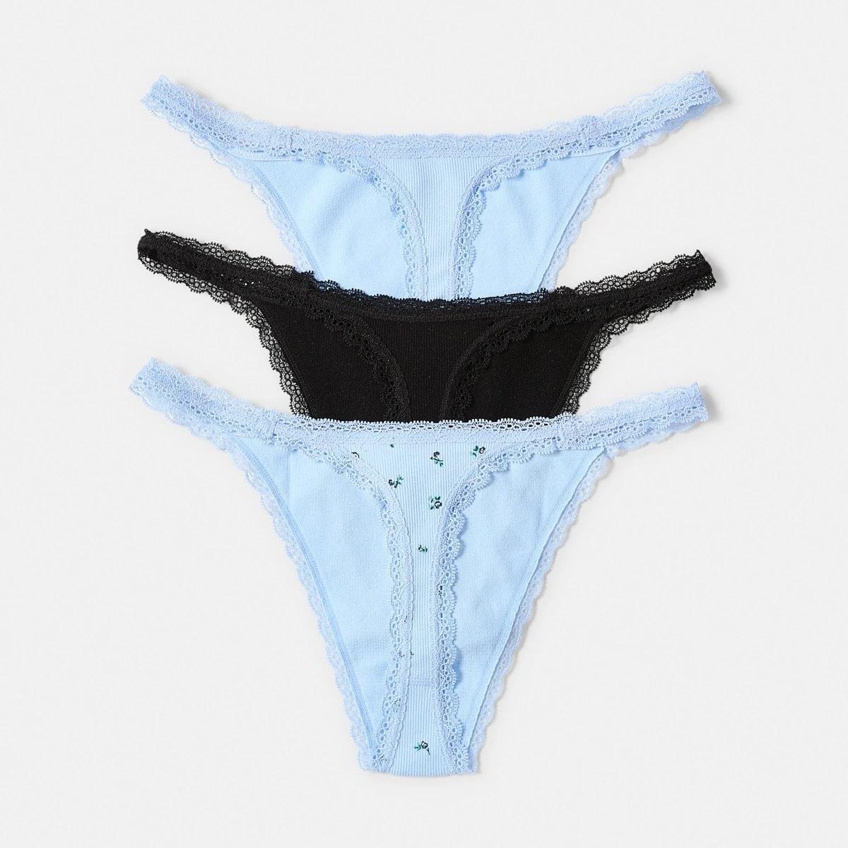 2 3 Pack Seamfree G-String Briefs Sm Ditsy D, 2 of 10