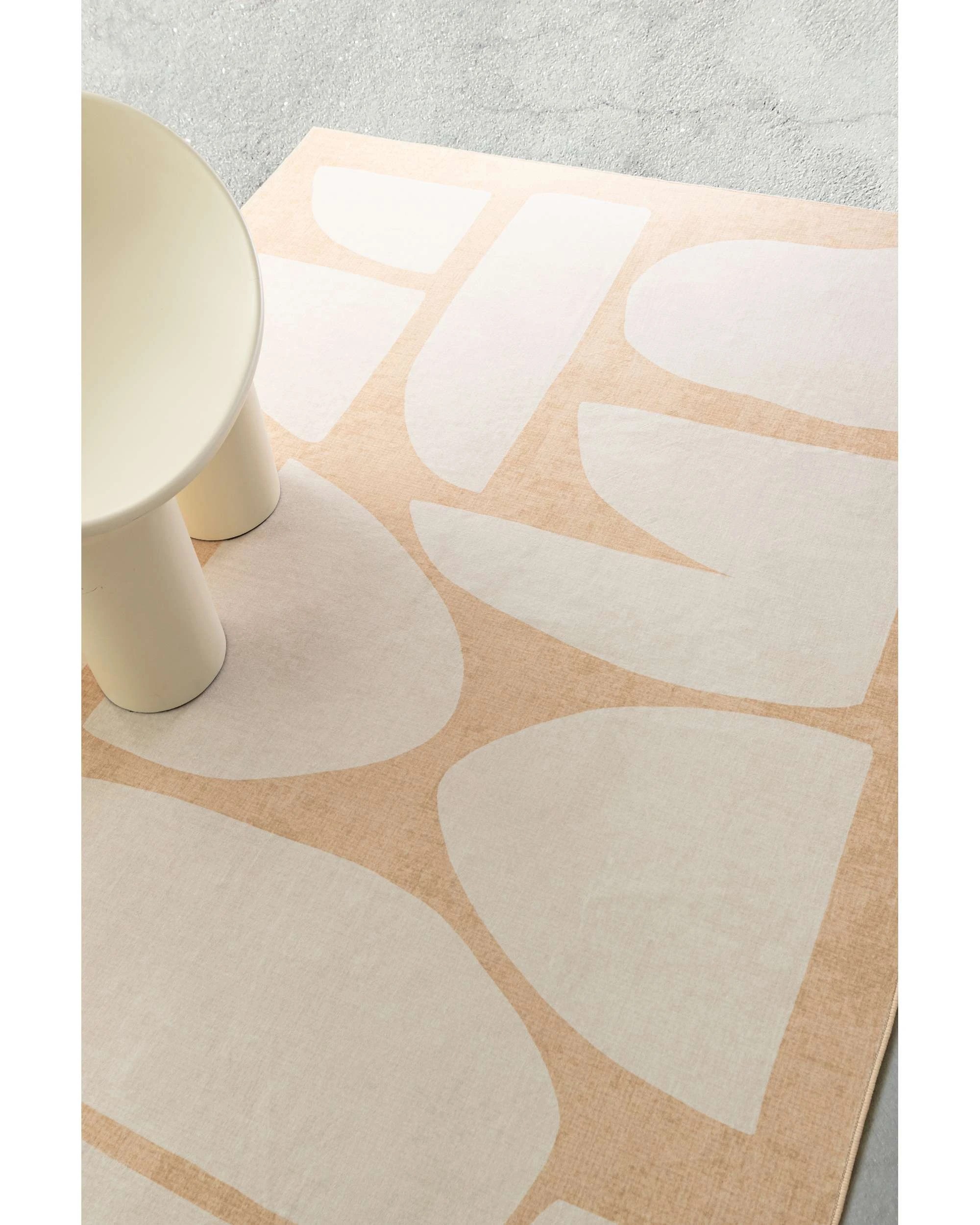 3 Loopsie Tribeca Printed Washable Rug-220cm x 150cm - Beige, 3 of 8