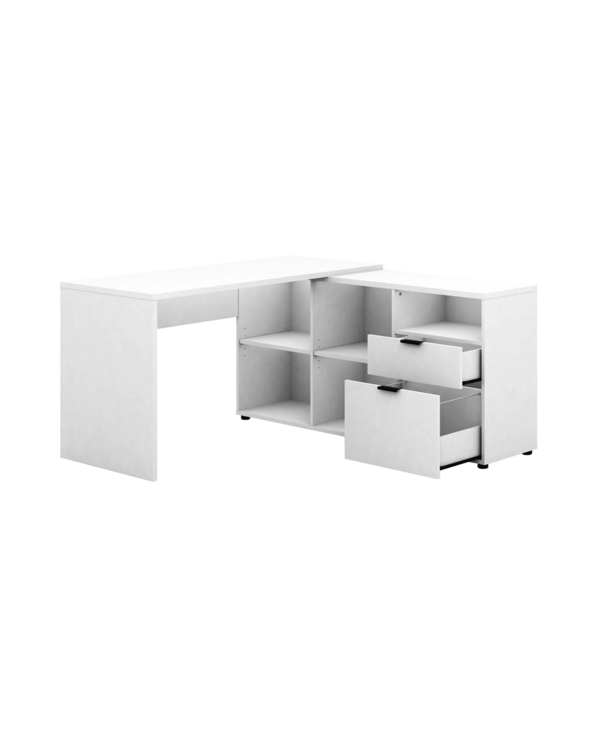 3 Alpine Bay Rico L Shaped Home Office Desk - White, 3 of 3