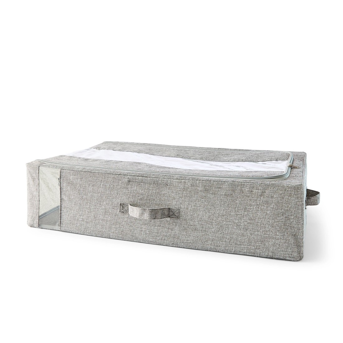 4 Linen Look Underbed Collapsible Box - Charcoal, 4 of 8