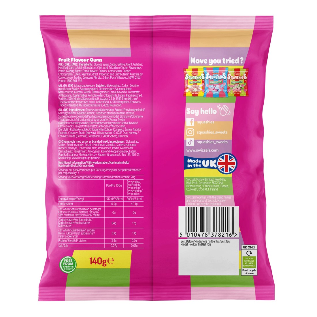 2 Swizzels Squashies Fizzers 140g, 2 of 2