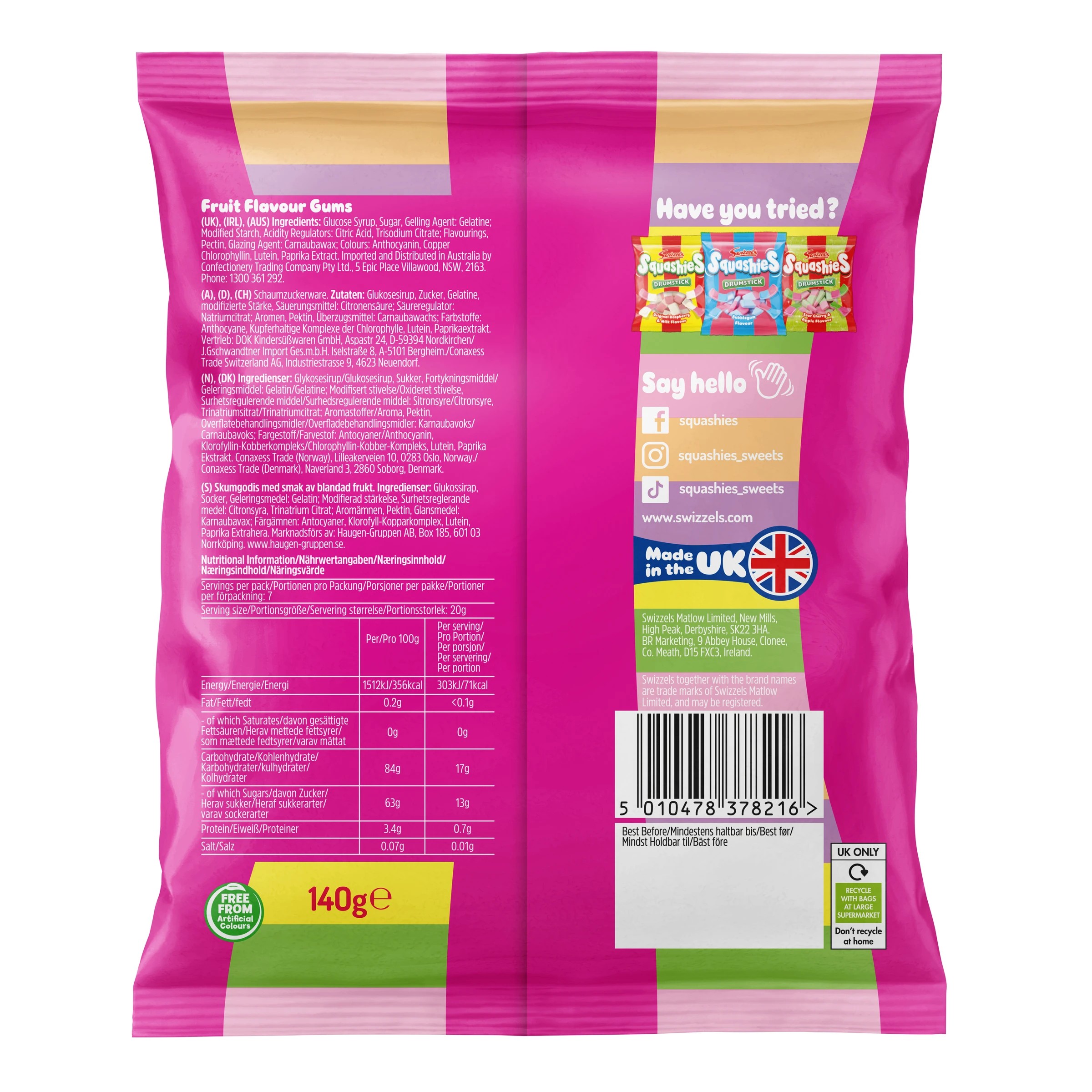 2 Swizzels Squashies Fizzers 140g, 2 of 2