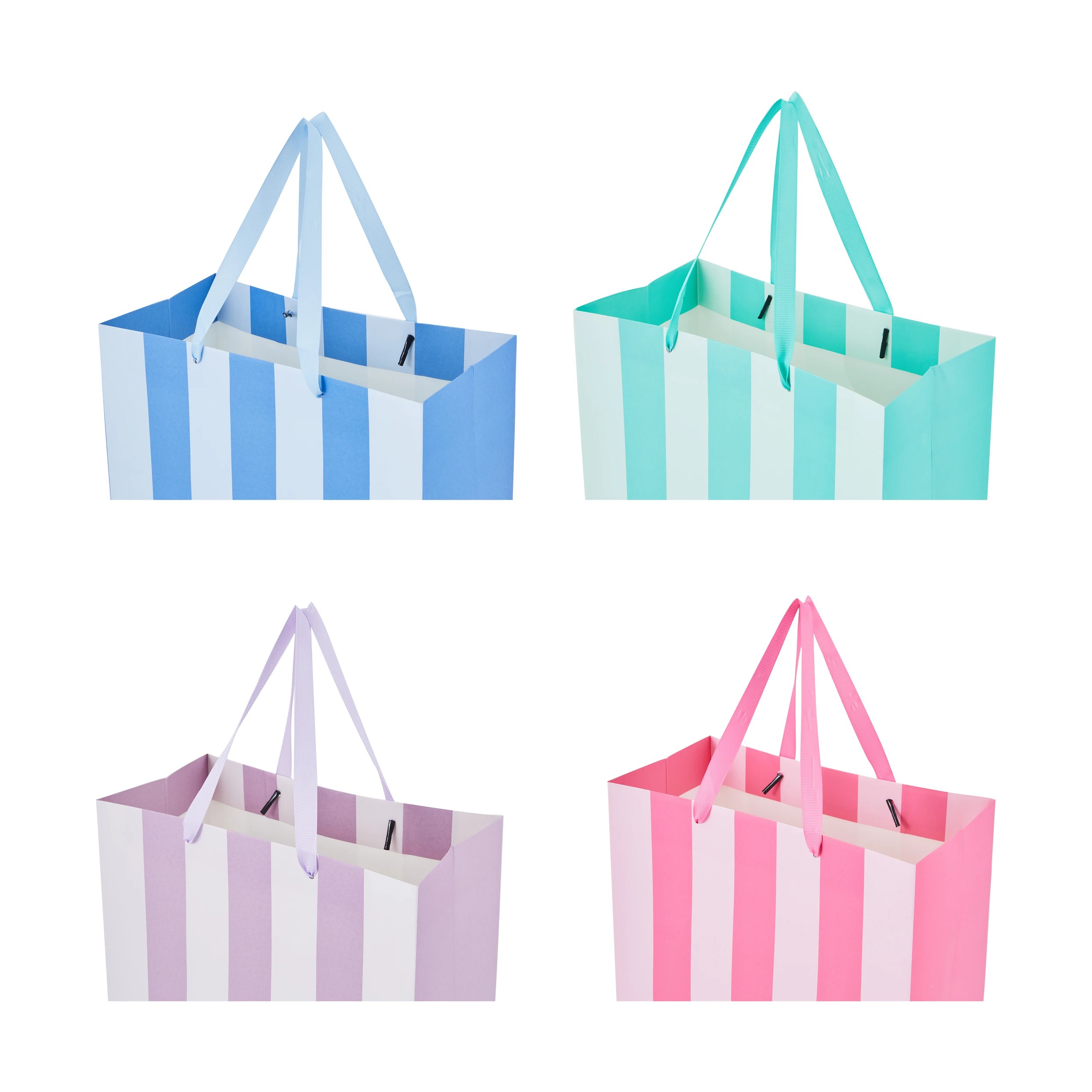 3 4 Pack Multi Stripe Gift Bags - Large, 3 of 4