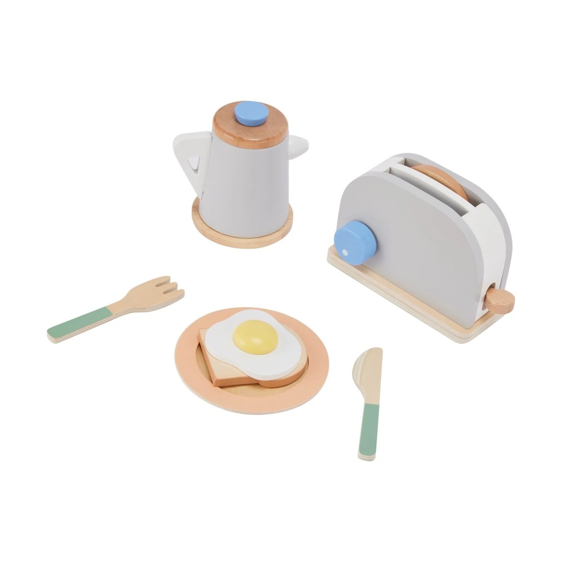 2 8 Piece Wooden Breakfast Set, 2 of 7