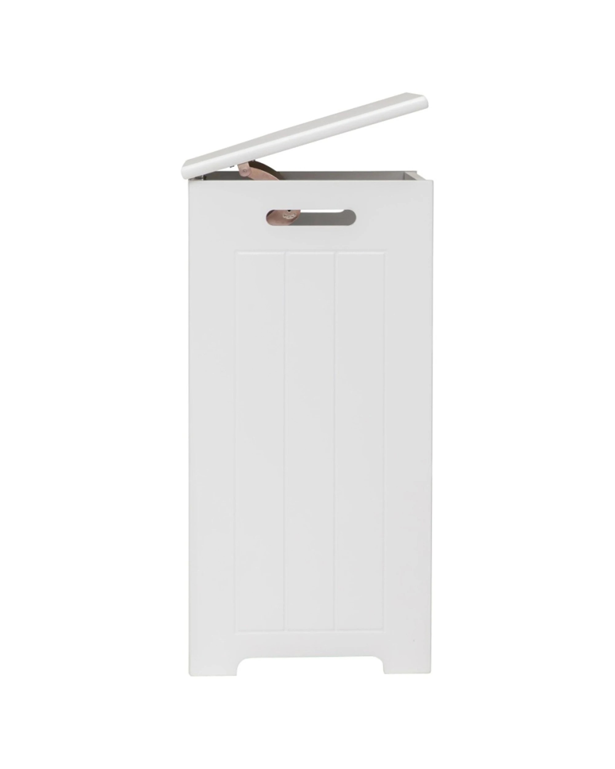 8 Alpine Bay Maine Bathroom Laundry Storage Hamper Basket MDF Construction 30x30x60cm - White, 8 of 9