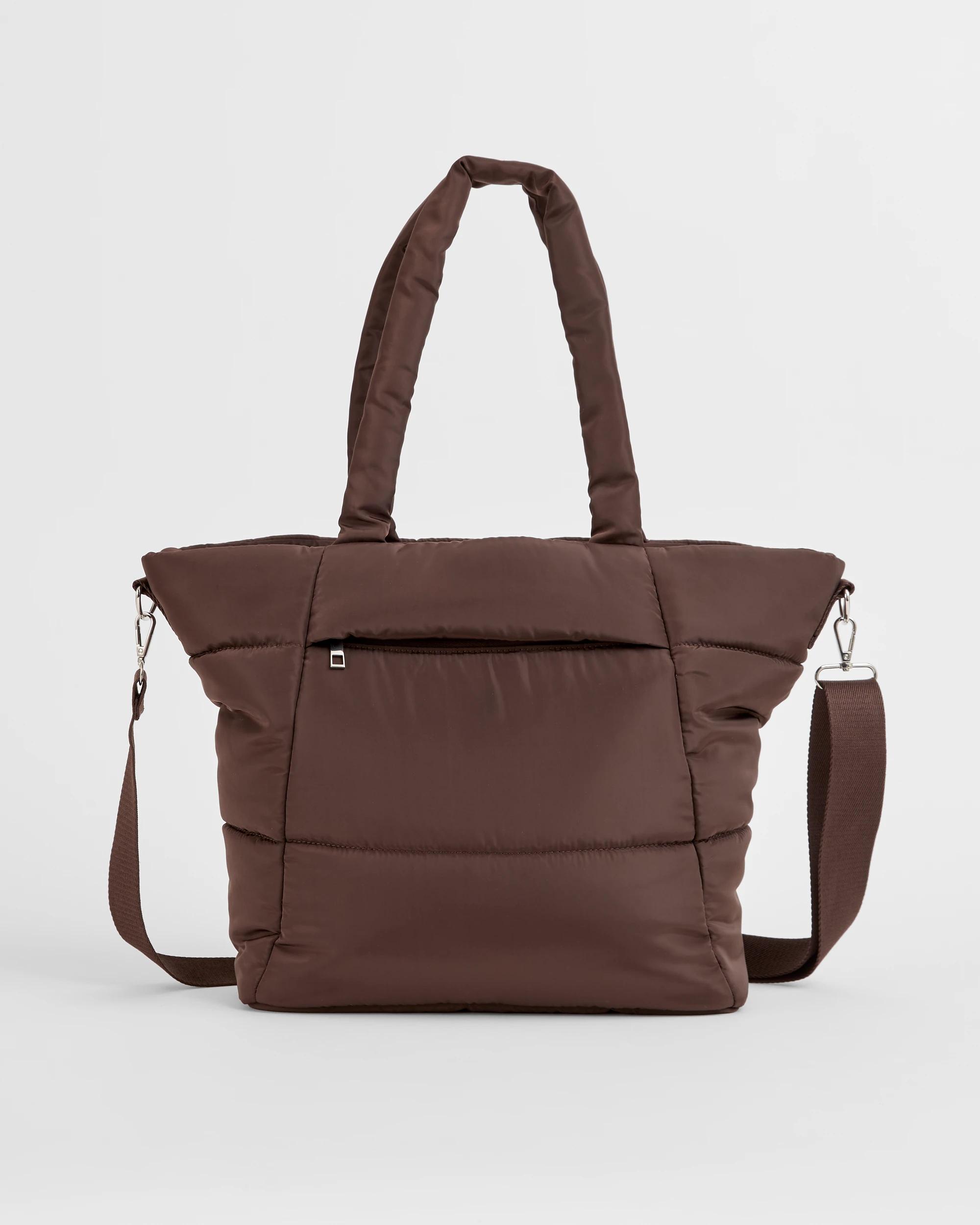 1 Target Woman Active Quilted Tote Bag CHOCOLATE, 1 of 1