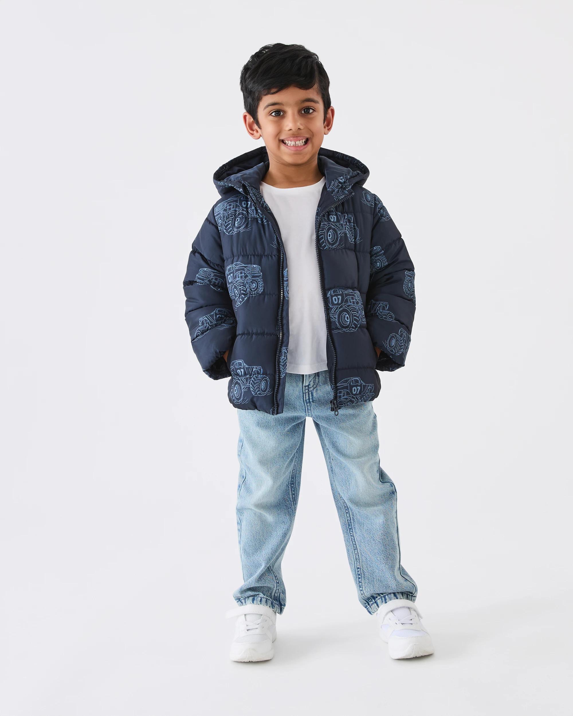 6 Printed Puffer Jacket Nvy Truck, 6 of 7