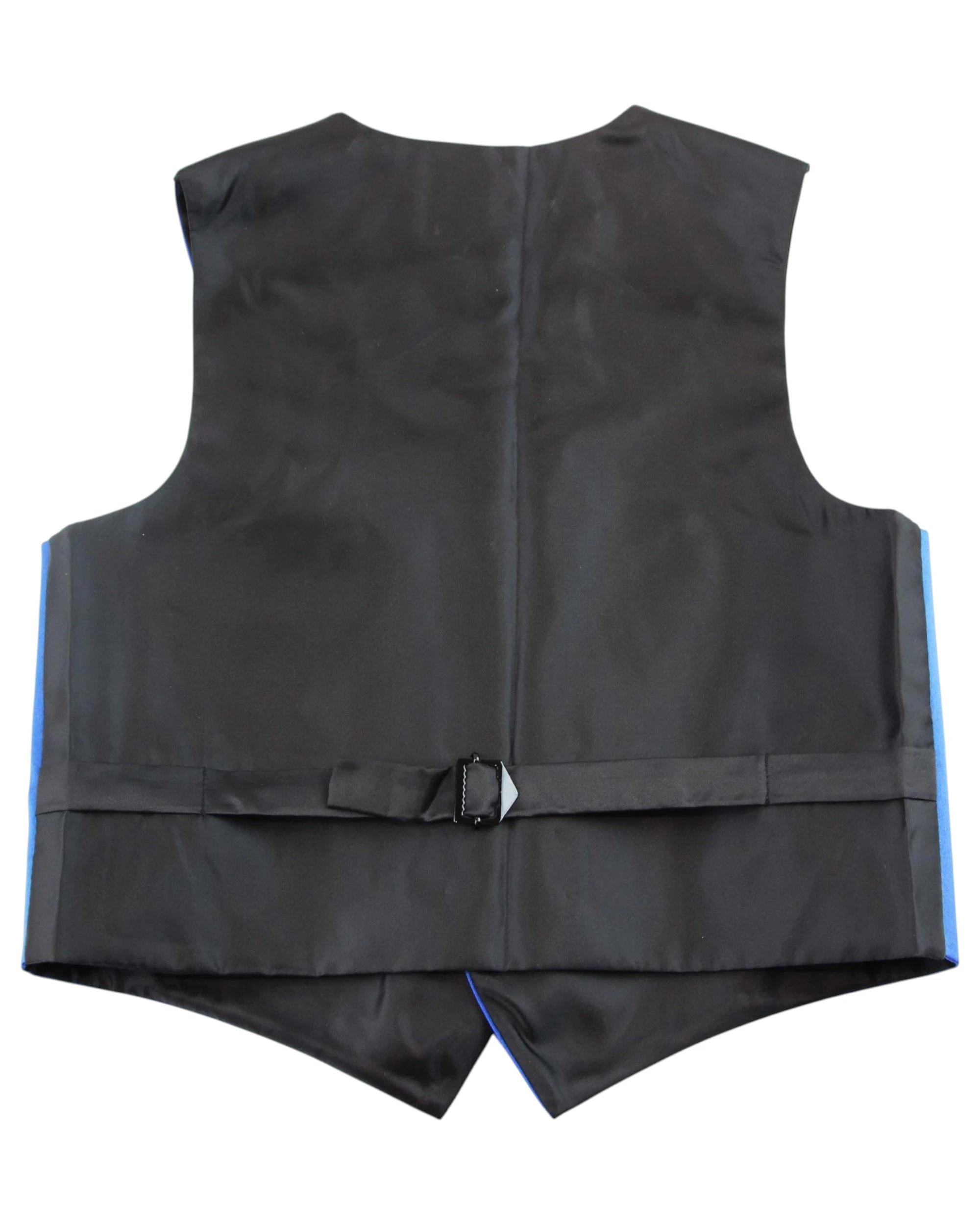 3 Zasel Boys Junior Vest Adjustable Waistcoat ROYAL BLUE, 3 of 3