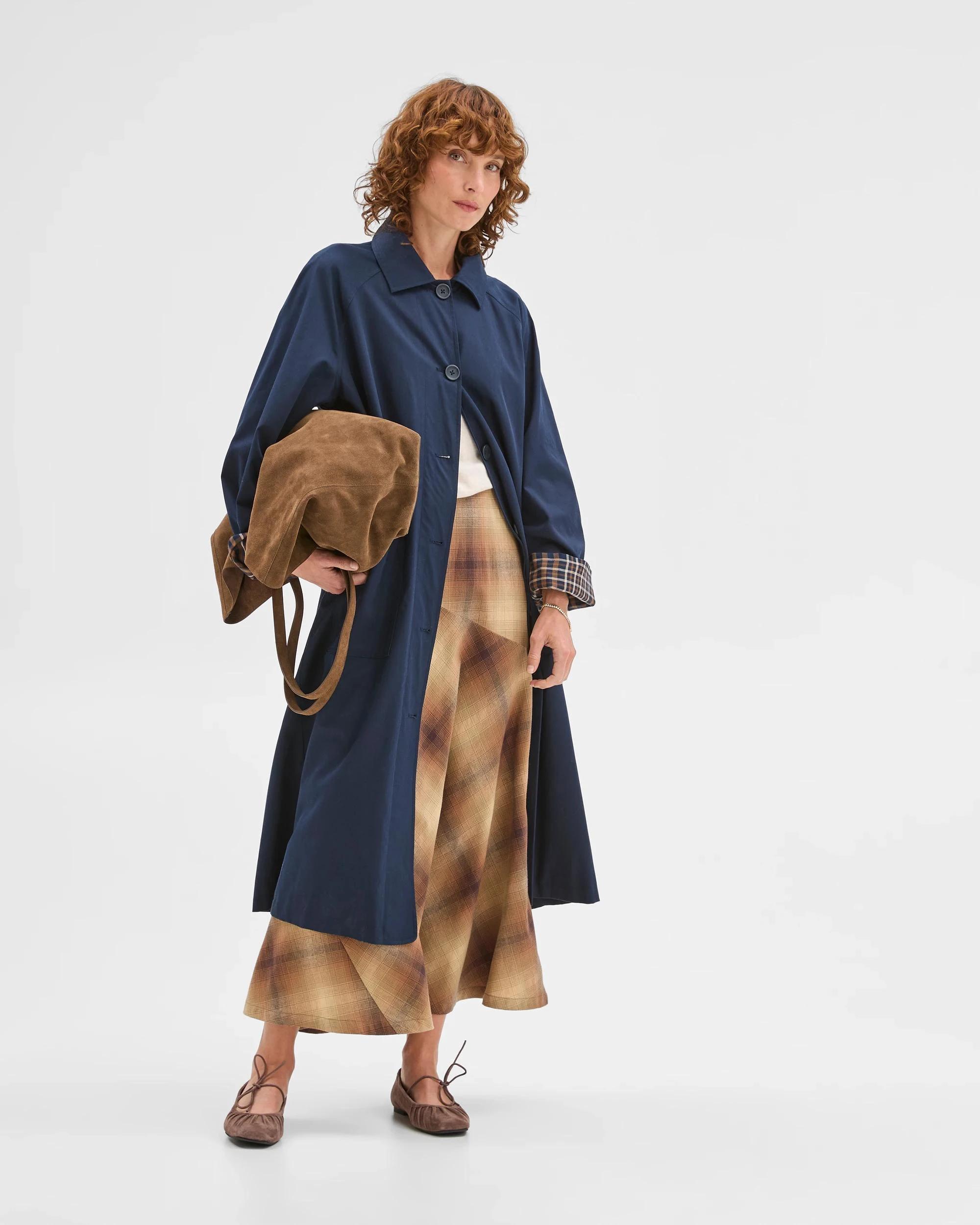 2 Target Woman Australian Cotton Blend Check Midi Skirt SOFT CHECK, 2 of 7