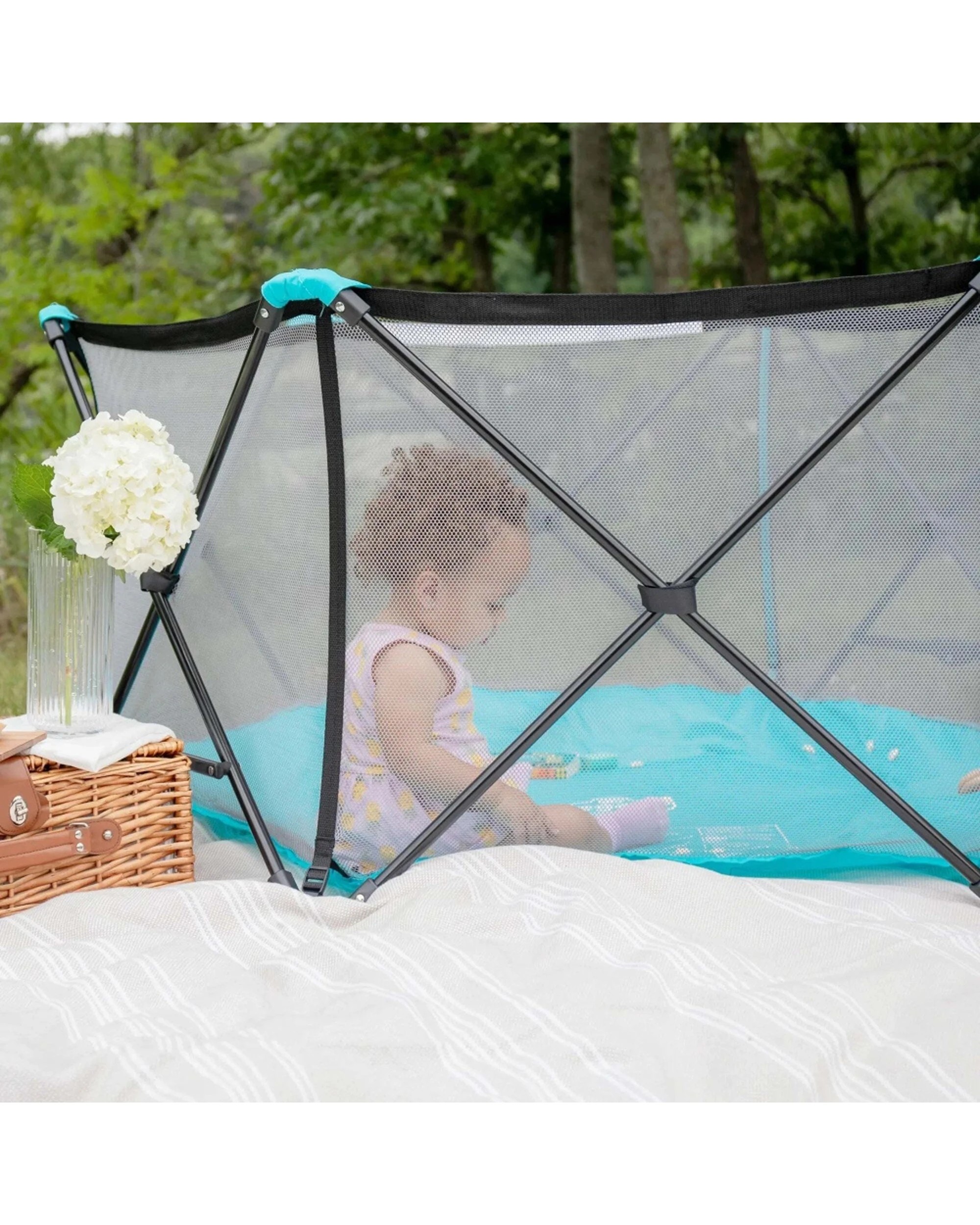 3 Regalo Baby My Portable Play Yard Foldable Mesh Walls - Black, 3 of 3