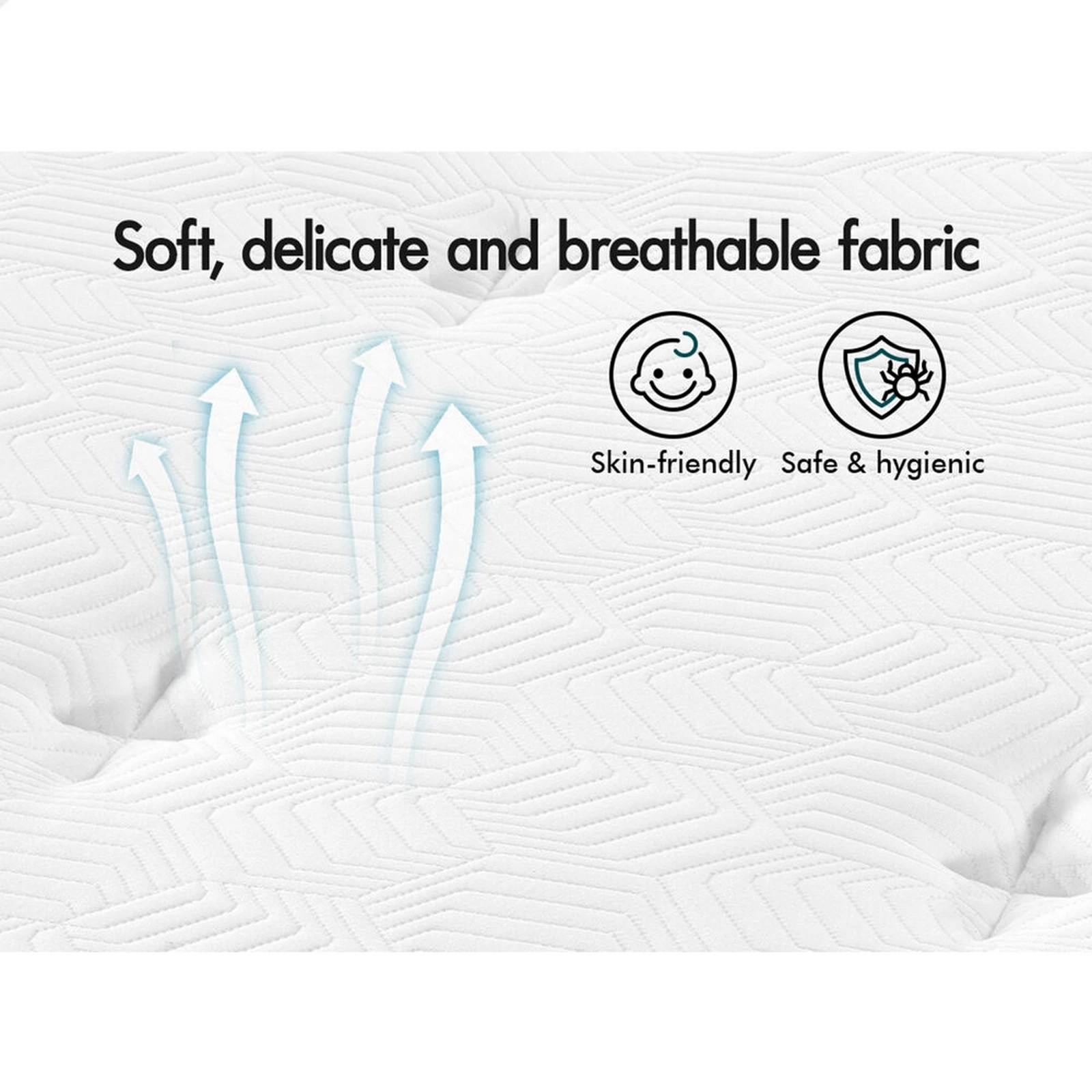 6 Alfordson Mattress 22CM Euro Top Spring Foam Bedding Medium Firm - King Bed, 6 of 10