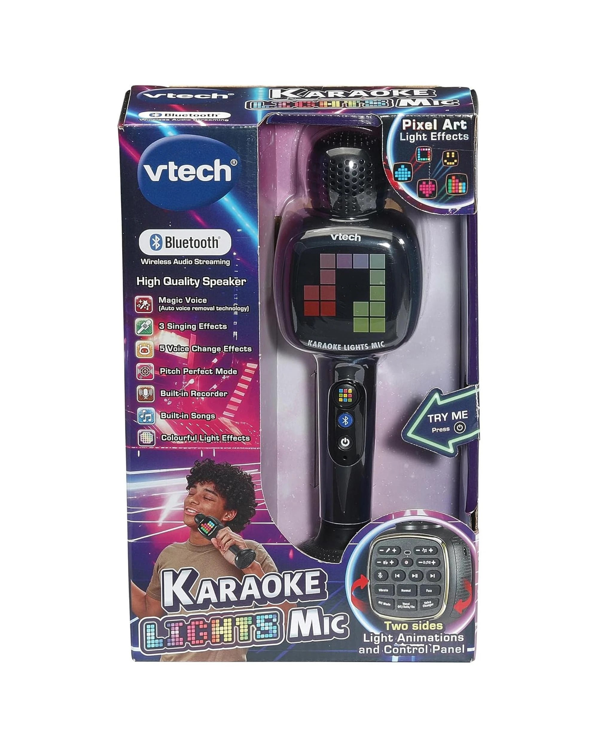 1 VTech Karaoke Lights Mic - Black, 1 of 5