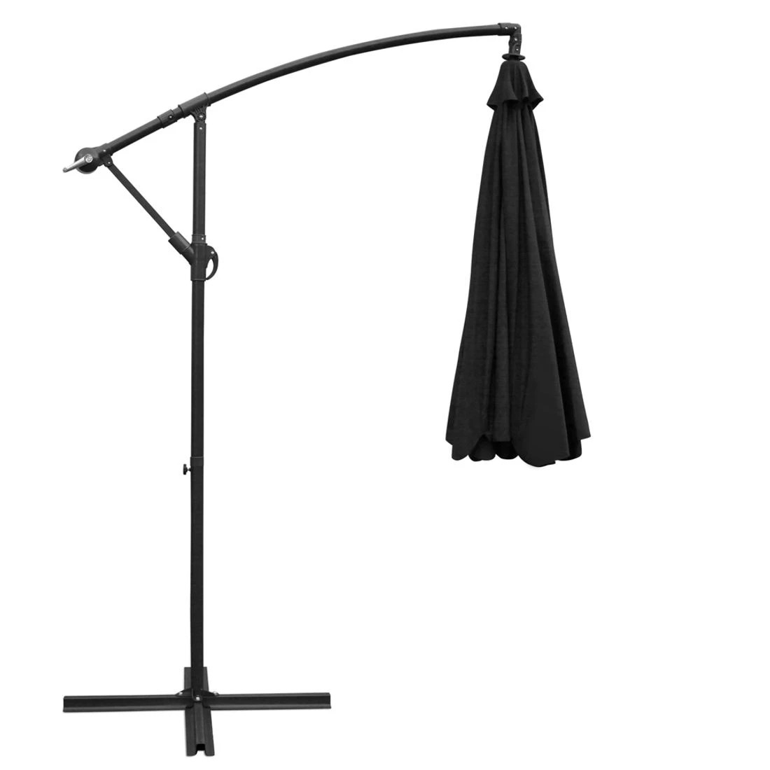 4 Instahut 3m Outdoor Umbrella Cantilever Garden Beach Patio - Black, 4 of 6