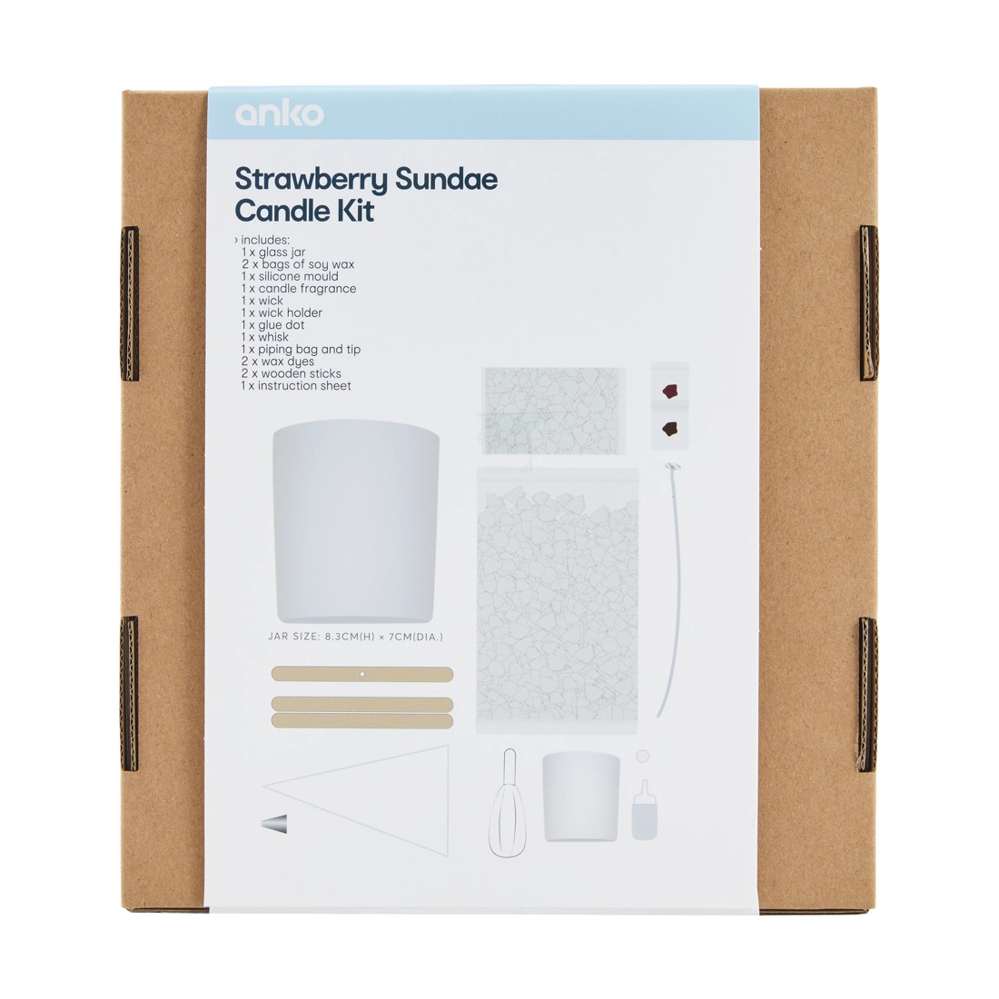 3 DIY Strawberry Sundae Candle Kit, 3 of 3