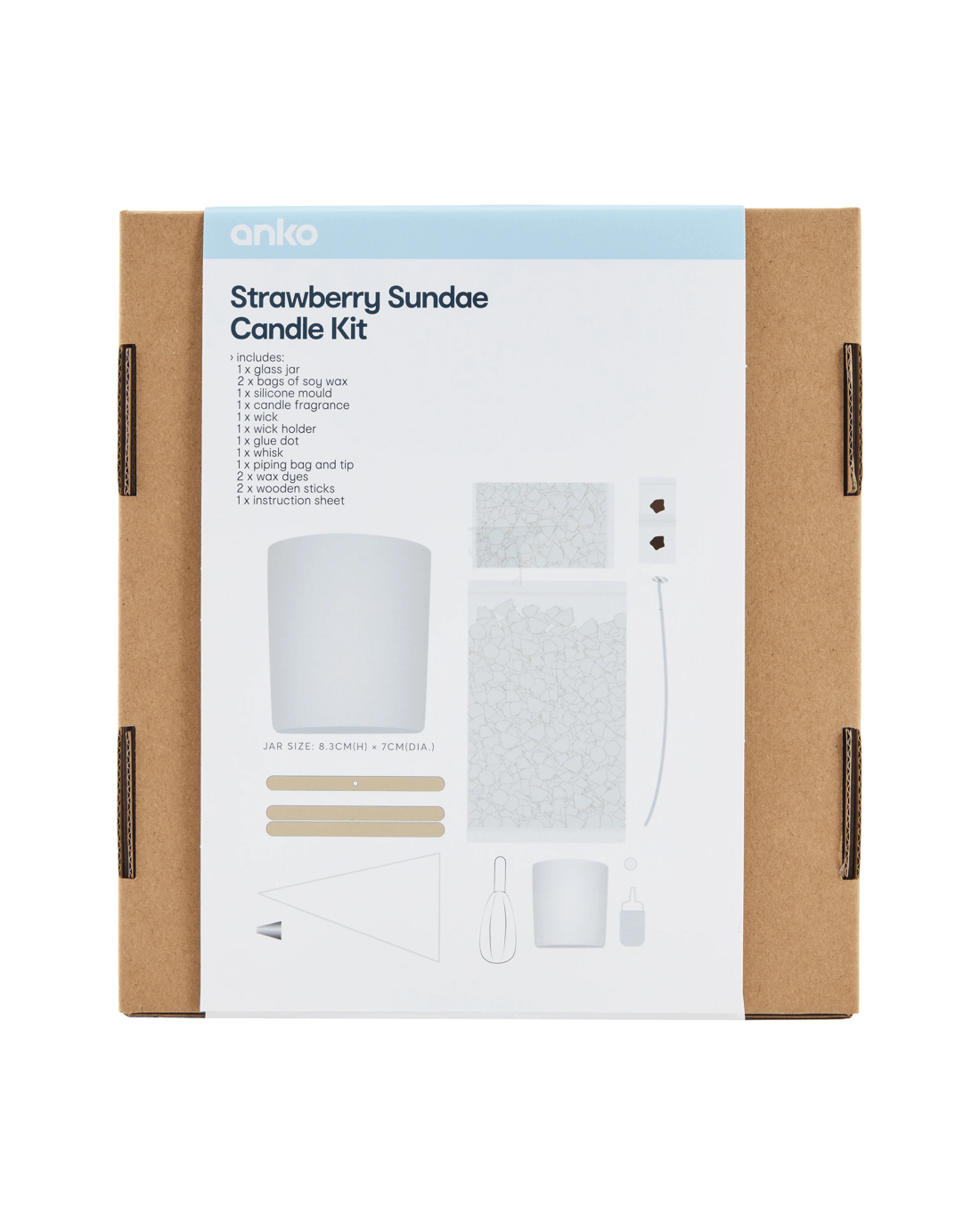 3 DIY Strawberry Sundae Candle Kit, 3 of 3