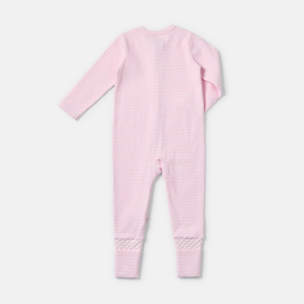 2 Rib Turn Cuff Coverall PINK STRIPES, 2 of 3