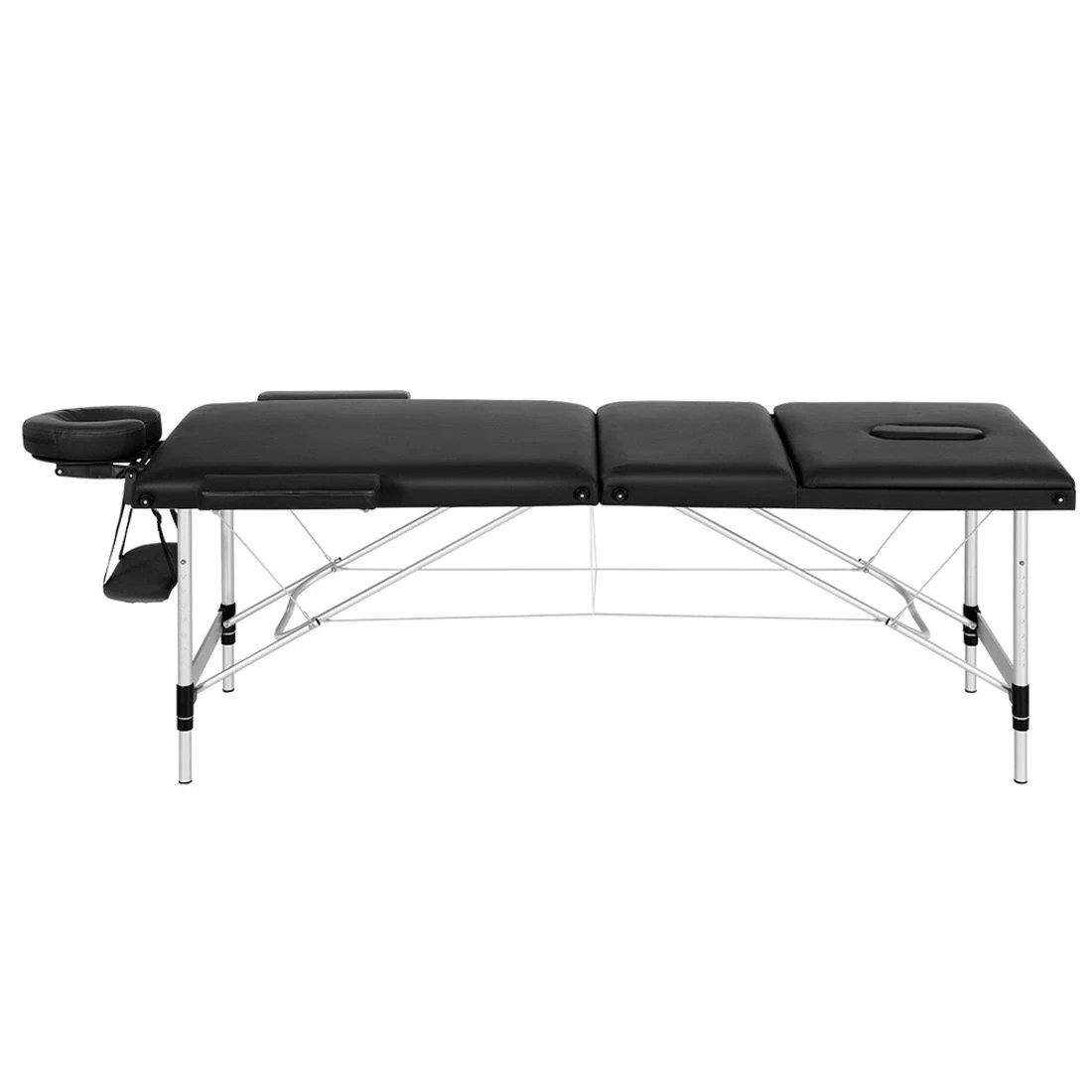 3 Zenses Massage Table 85cm Portable 3 Fold Aluminium Beauty Bed - Black, 3 of 6