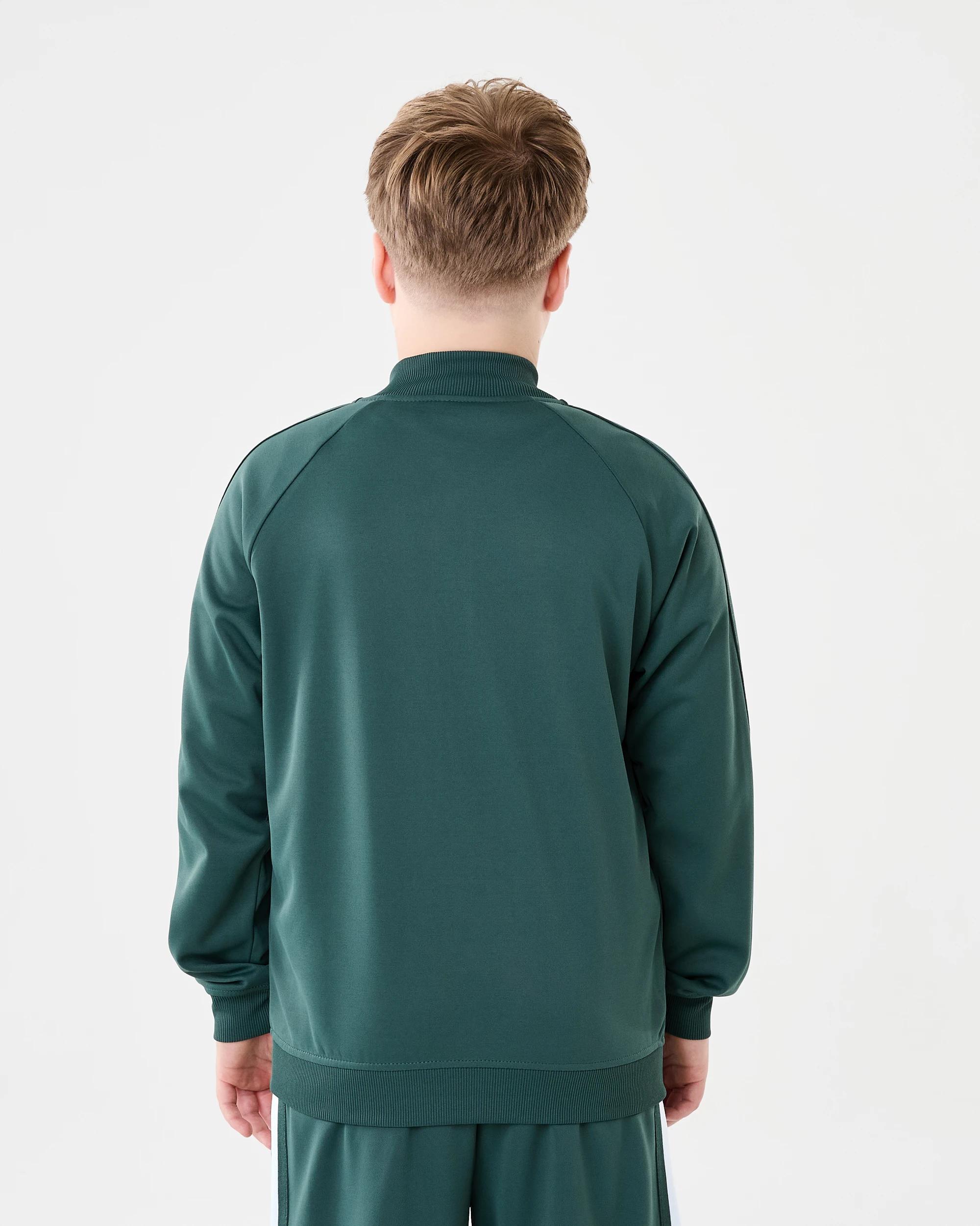 3 Tricot Zip Through Sweatshirt Grn Globe, 3 of 10