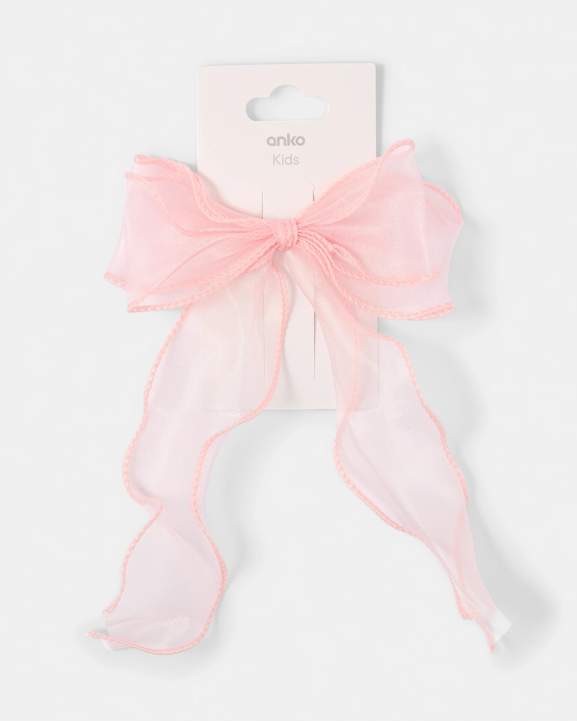 4 Pink Organza Bow Hair Clip, 4 of 4