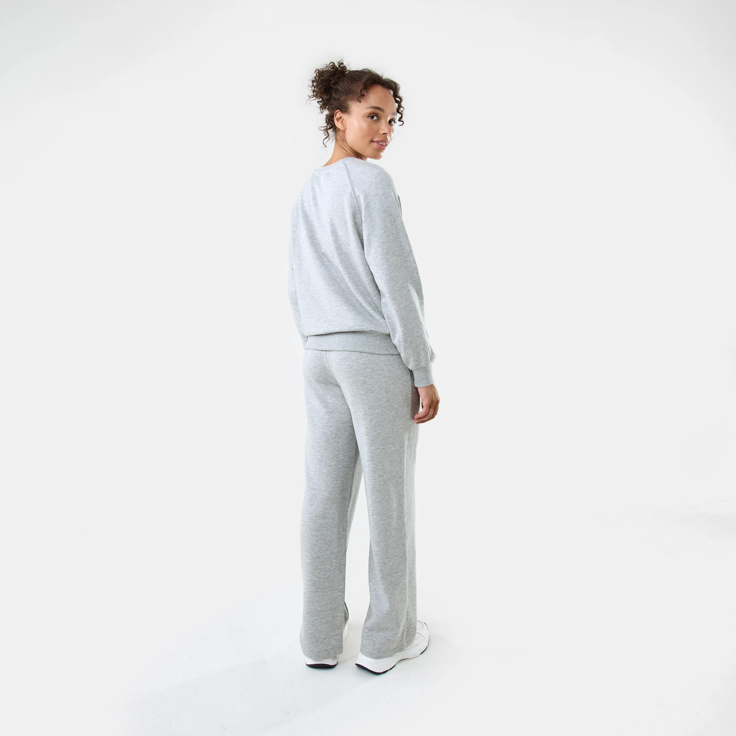 4 Active Womens French Terry Trackpants SOFT GREY MARLE, 4 of 7