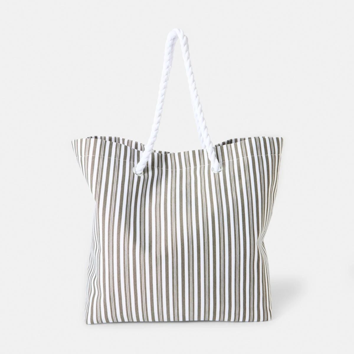 1 Beach Bag Olive Strp, 1 of 5
