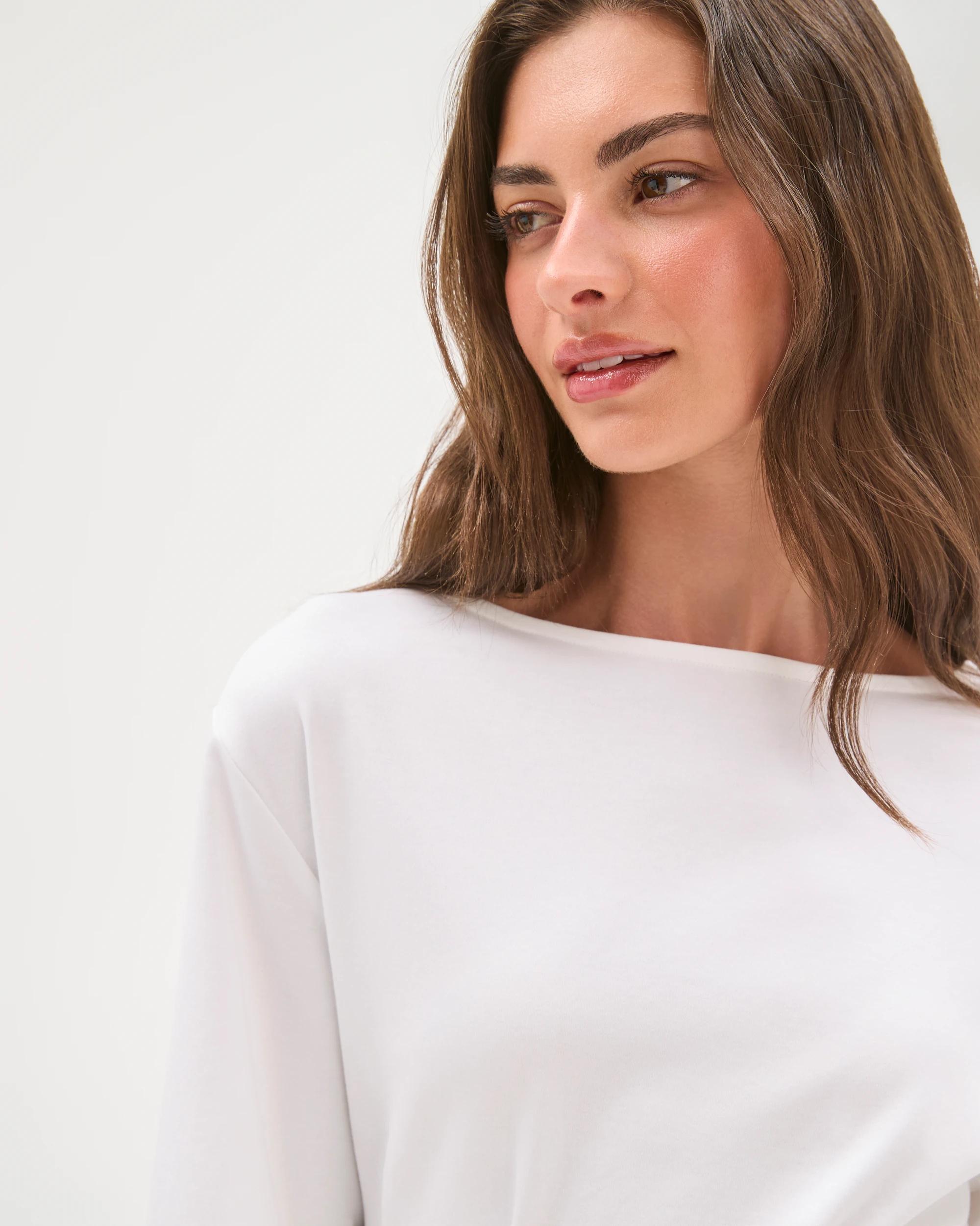 4 Target Petites Australian Cotton Short Sleeve Waisted Top WHITE, 4 of 7