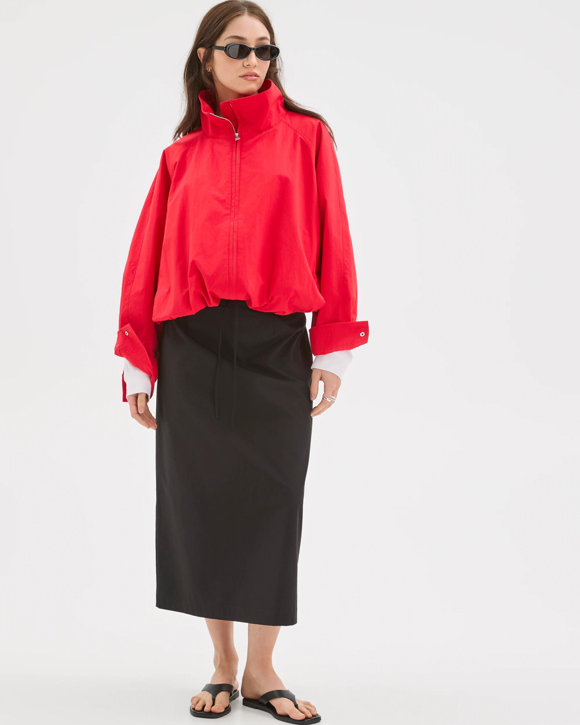 3 Lily Loves Australian Cotton Blend Parker Jacket FLAME, 3 of 8