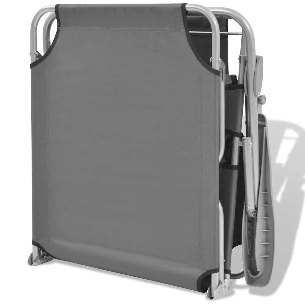 7 vidaXL Sunlounger Foldable - Grey, 7 of 8