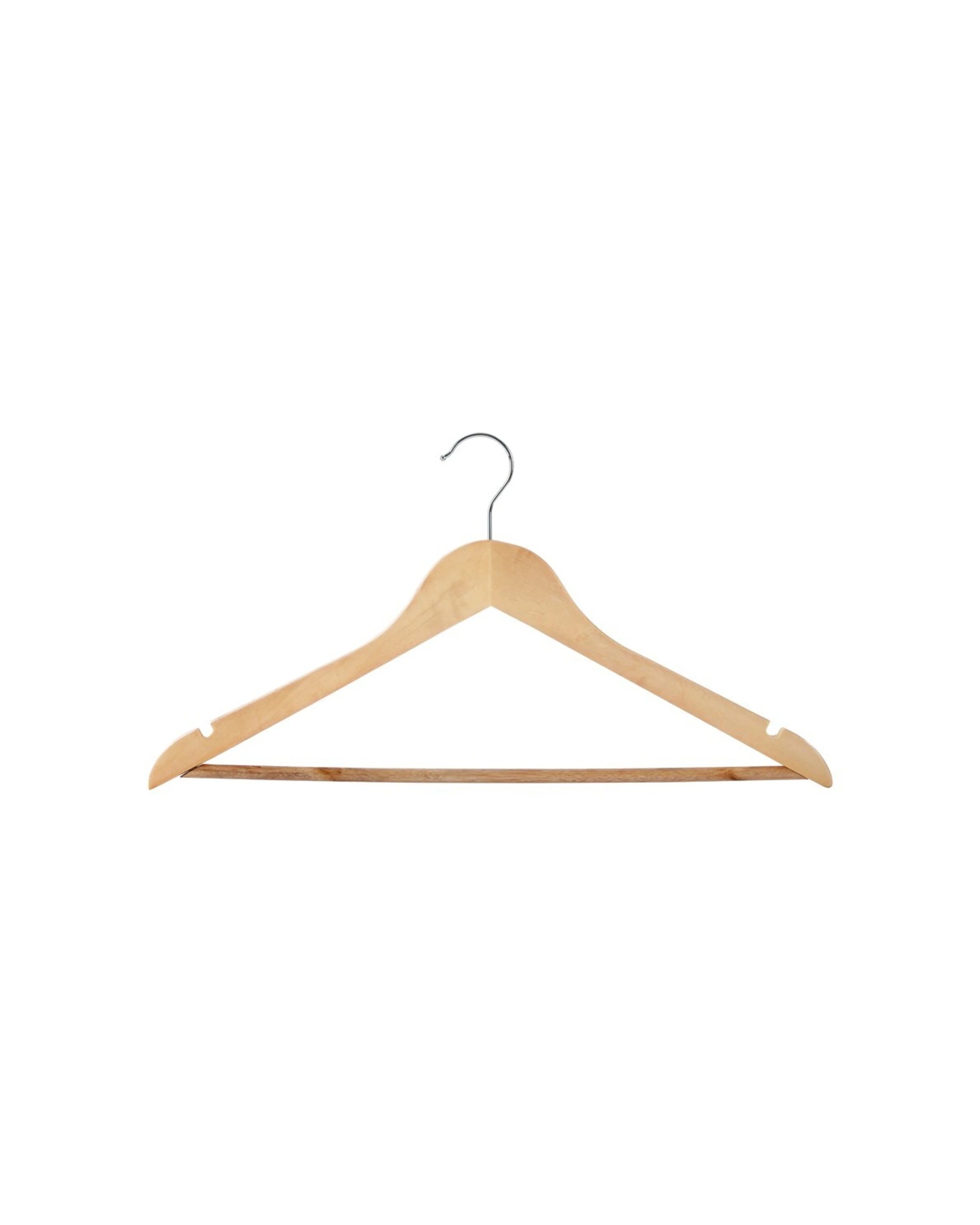 2 10pc Boxsweden 44.5cm Wooden Hanger/wardrobe Organiser For Dress/clothes/shirt
 - Natural, 2 of 3
