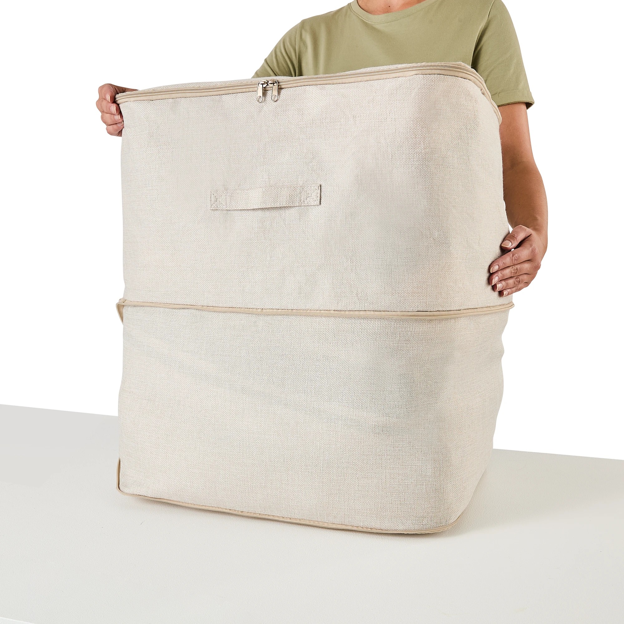 10 Linen Look Extra Large Expandable Storage Bag, 10 of 10
