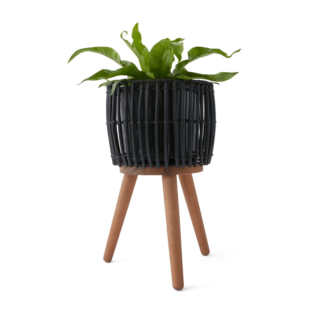 1 Woven Black Pot Stand, 1 of 6