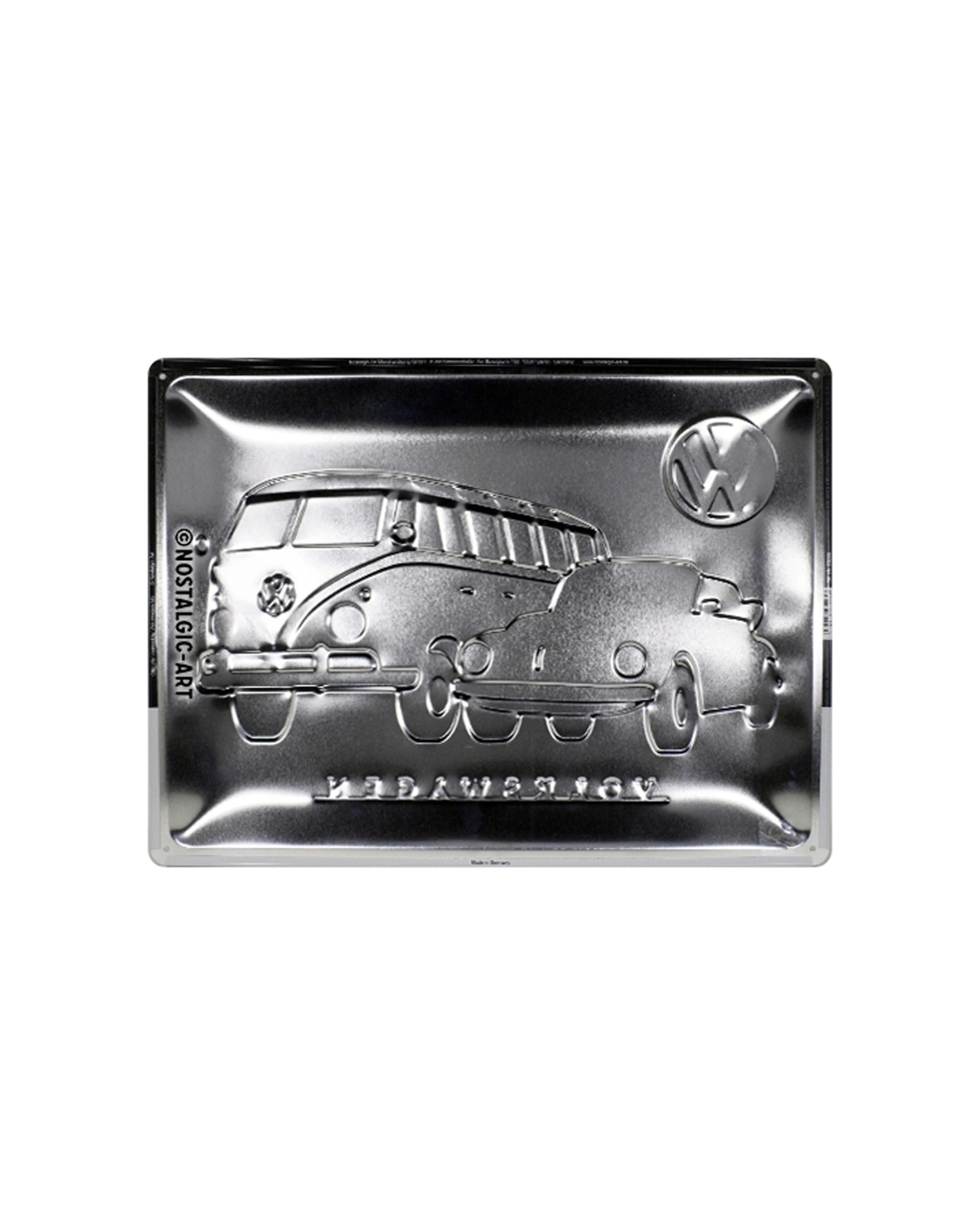 2 Nostalgic-Art Large 30x40cm Metal Wall Art Sign Plaque - VW Meet The Classics - Multi, 2 of 3