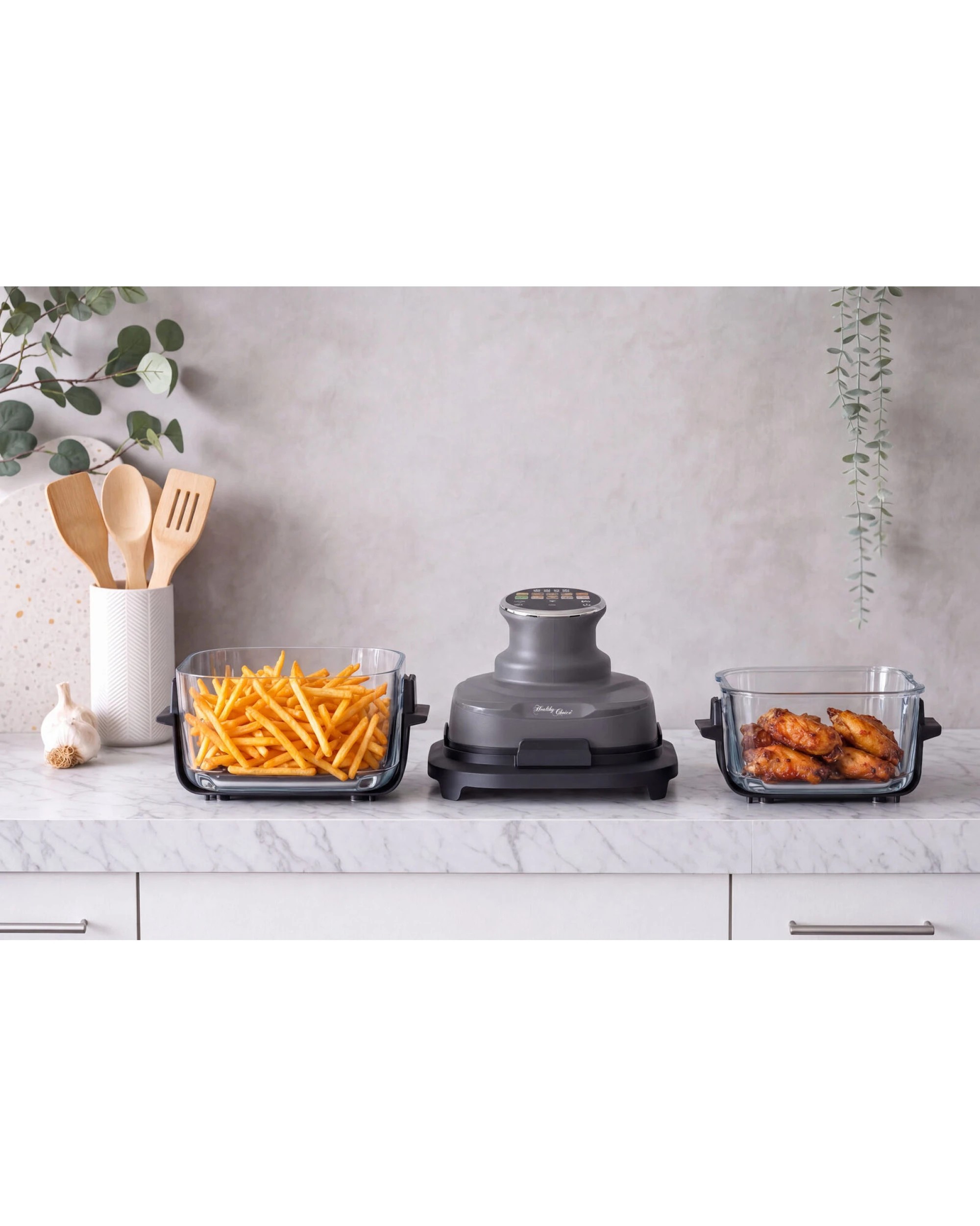 3 Healthy Choice 1500W Dual Basket Portable Air Fryer 6.5L plus 3L with Full-Colour Touch Screen Display, 3 of 6