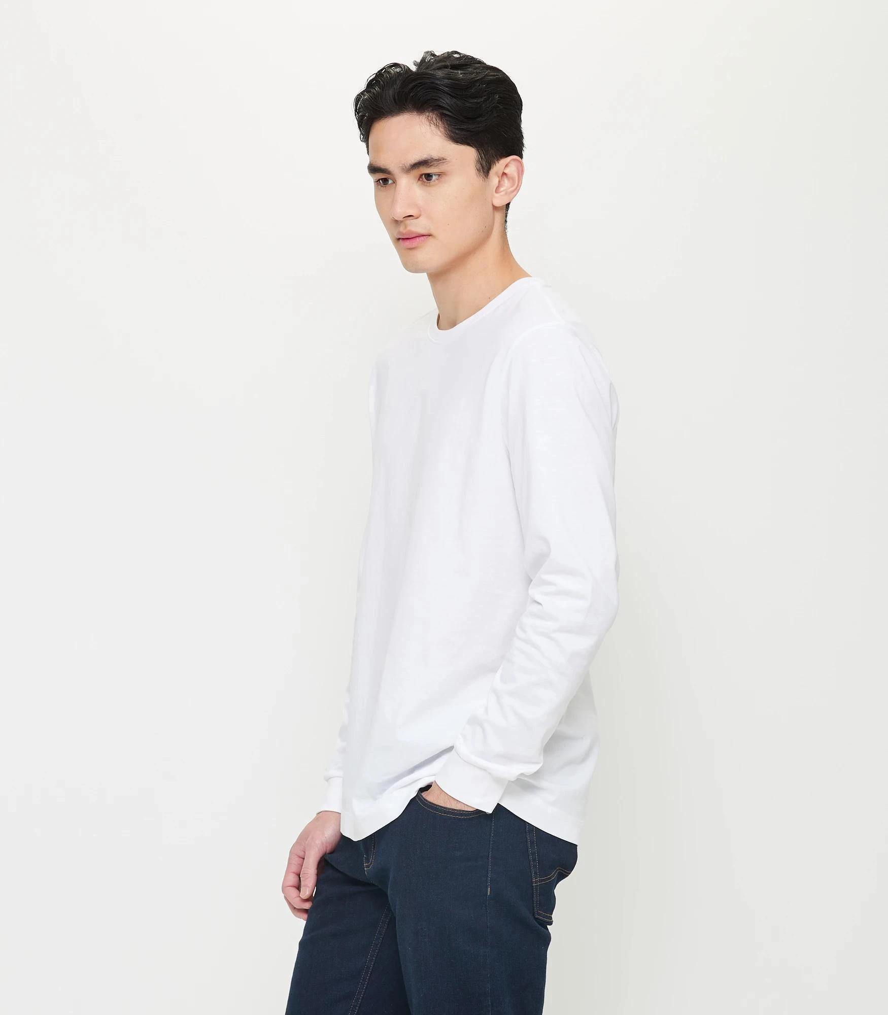 3 Target Australian Cotton Long Sleeve T-Shirt WHITE, 3 of 6