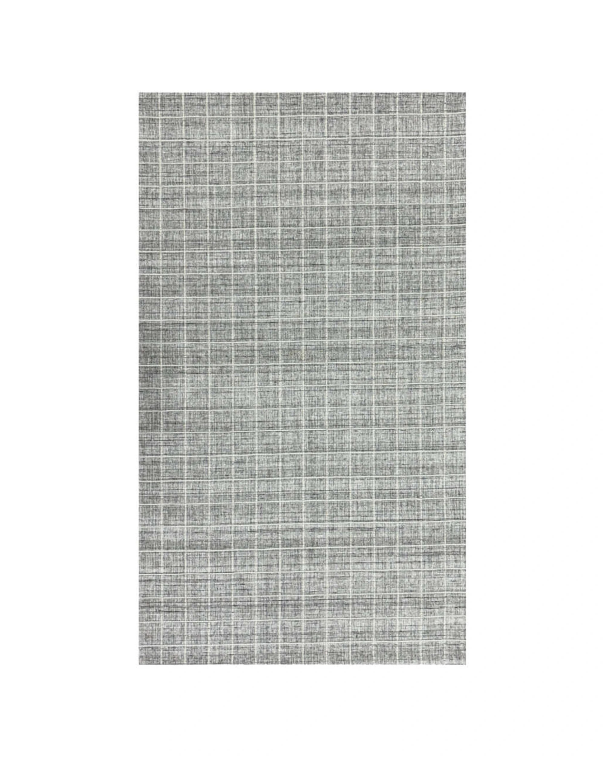 1 J.Elliot Home Morgan Rug 160x280cm Hand-Loomed Wool-Polyester Blend Check Light - Grey, 1 of 4