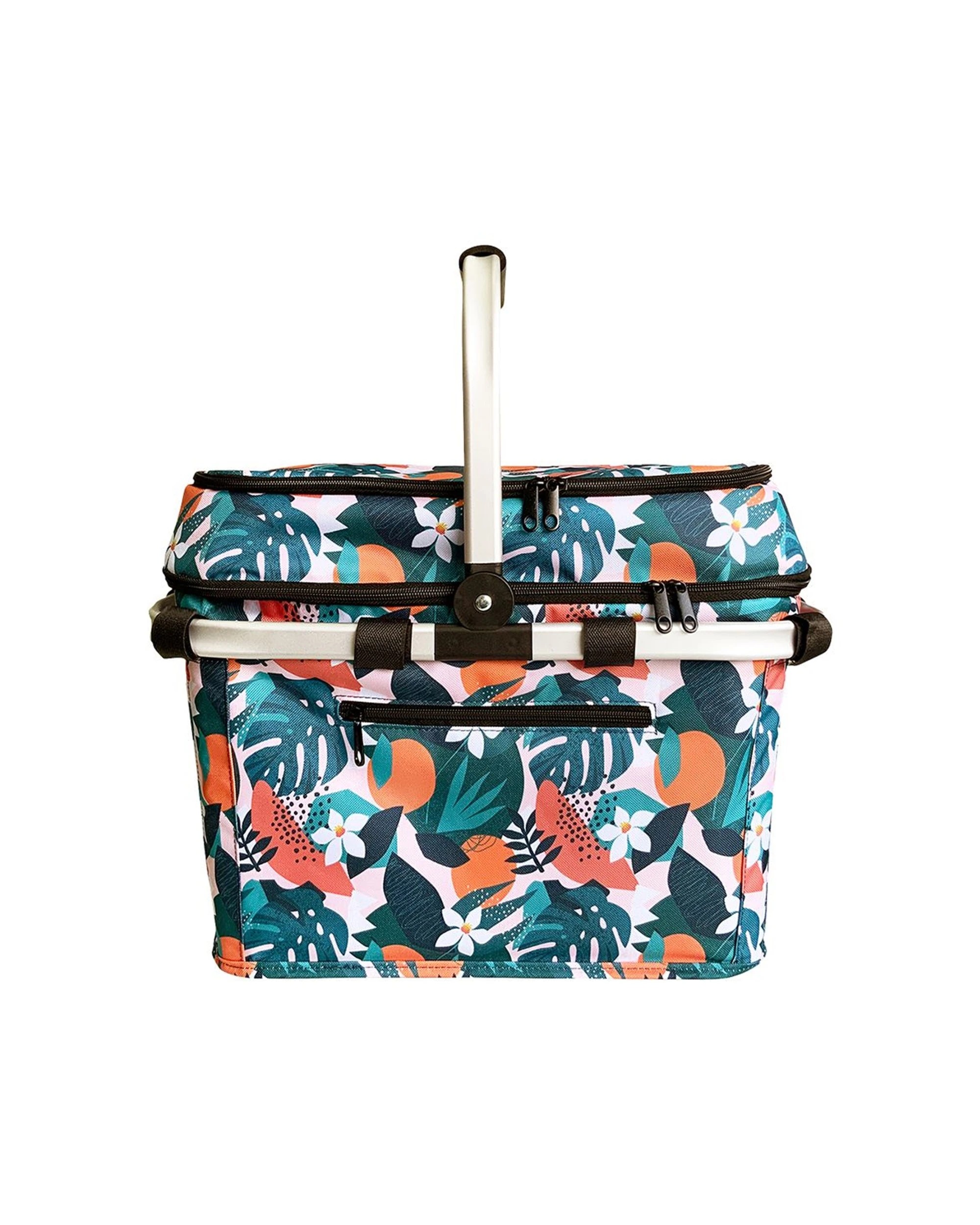 2 Sachi 4 Person Insulated Picnic Basket With Tableware Set Lightweight Design - Pattern, 2 of 4