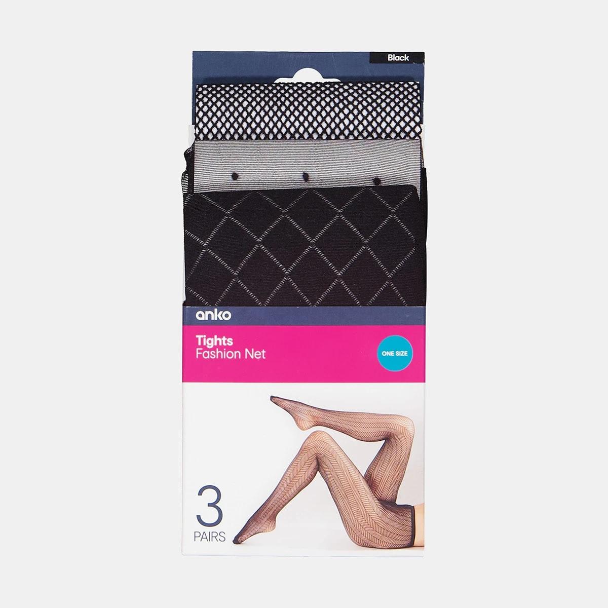 10 3 Pack Net Tights FISHNET BLACK, 10 of 10