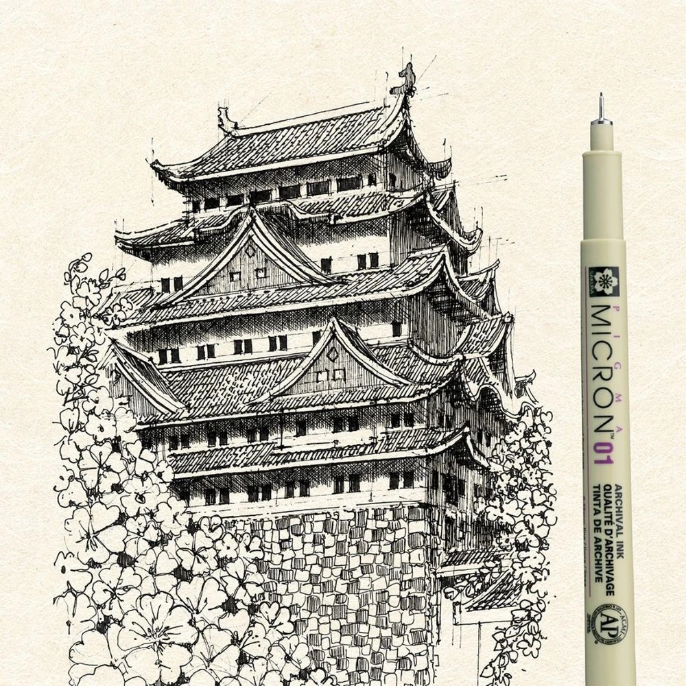3 Sakura Pigma Micron Fineliners Assorted Sizes Black 6 Pack, 3 of 5