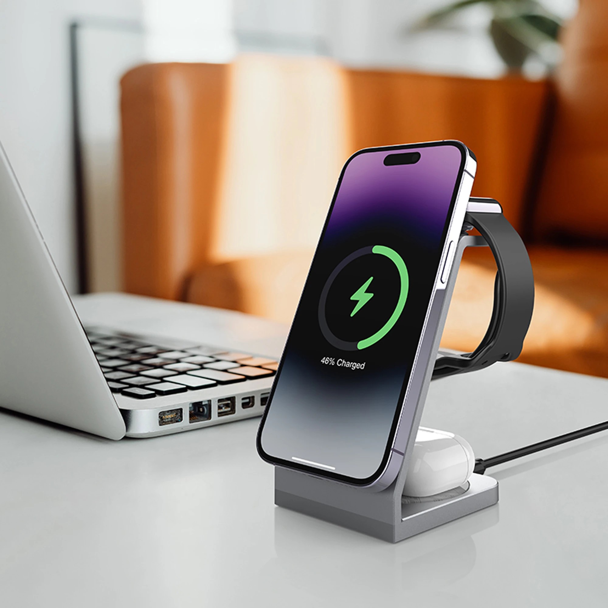 4 TODO 3 in 1 Wireless Phone Charger 18W Fast Charge Earphone Watch Magnetic Charge, 4 of 4