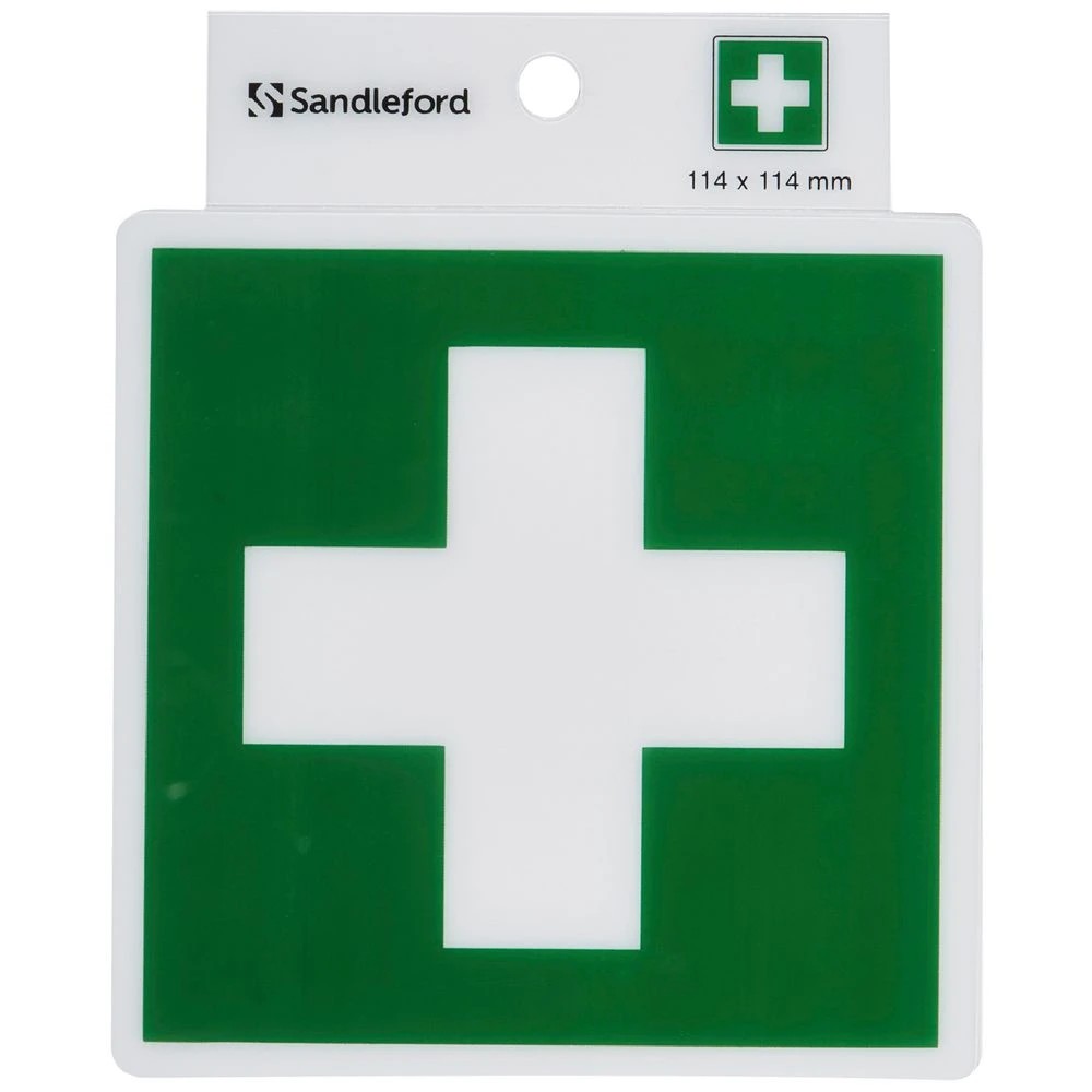 1 Sandleford First Aid Symbol Self-adhesive Sign, 1 of 1