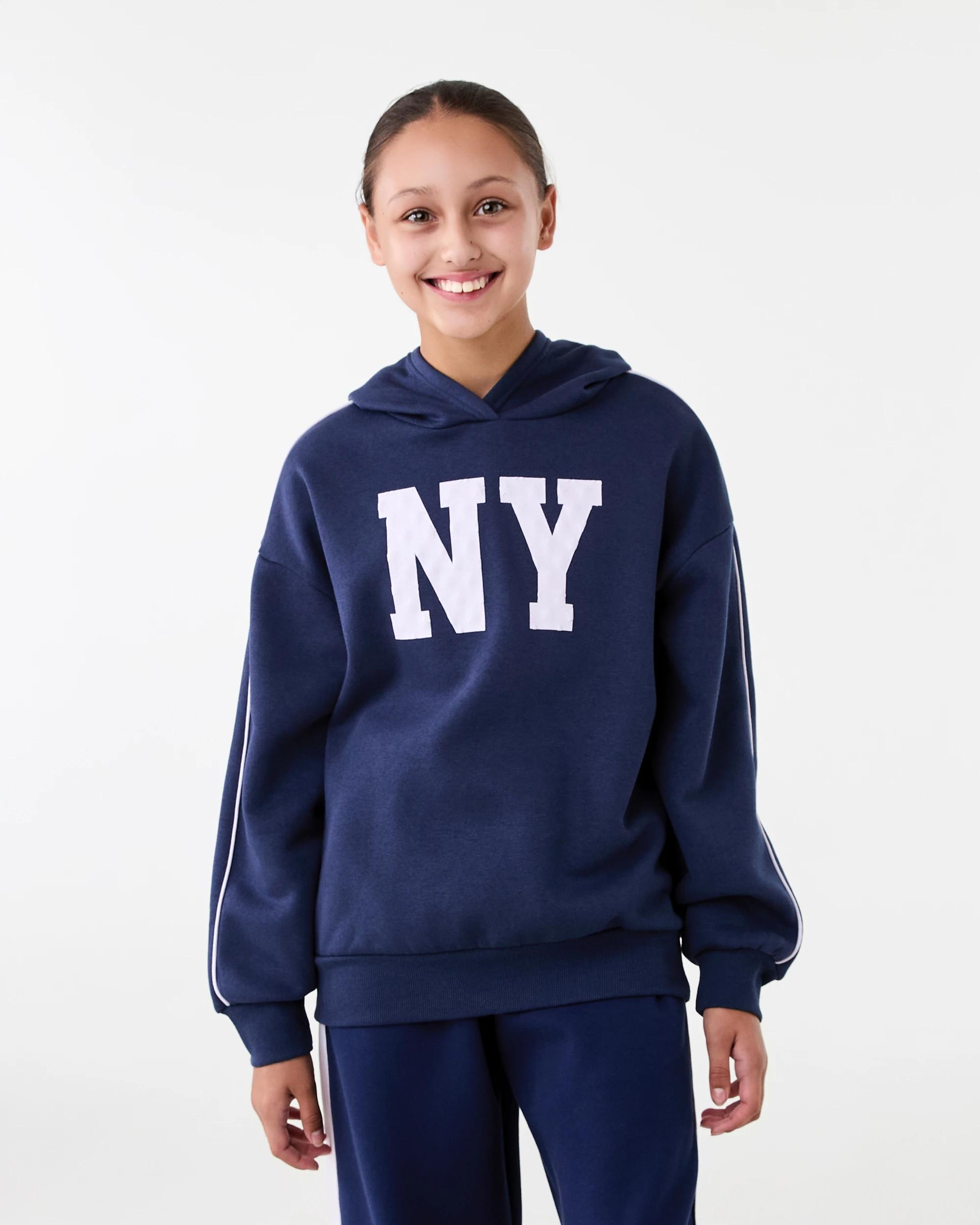 1 Oversized Hoodie Navy Ny, 1 of 9