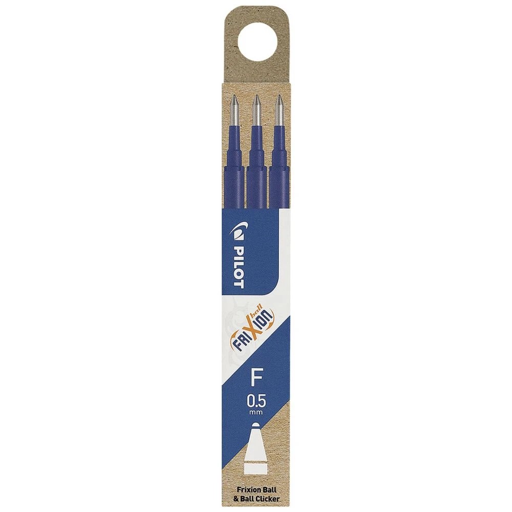 1 PILOT Frixion Erasable Gel Ink Refill 0.5mm Blue 3 Pack, 1 of 3