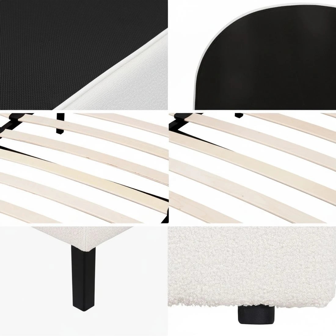 7 Artiss Bed Frame Gas Lift Strorage Beds Base Platform Boucle Fabric Double ELLA - Beige, 7 of 7