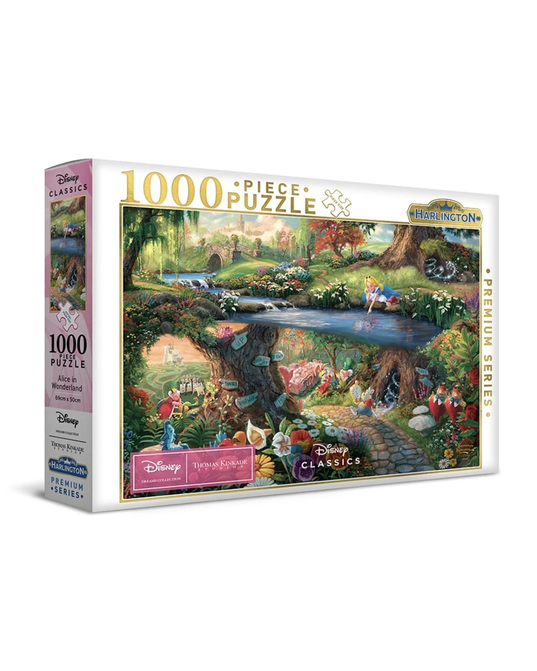 Harlington Thomas Kinkade Disney Alice In Wonderland 1000 Piece Jigsaw ...