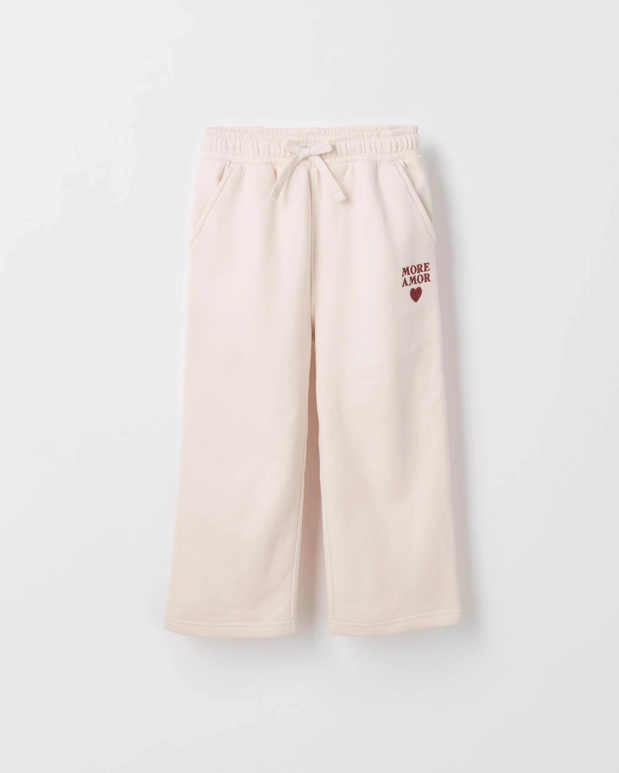 1 Target Kids Australian Cotton Blend Fashion Cord Wide Leg Trackpants CREAM, 1 of 2